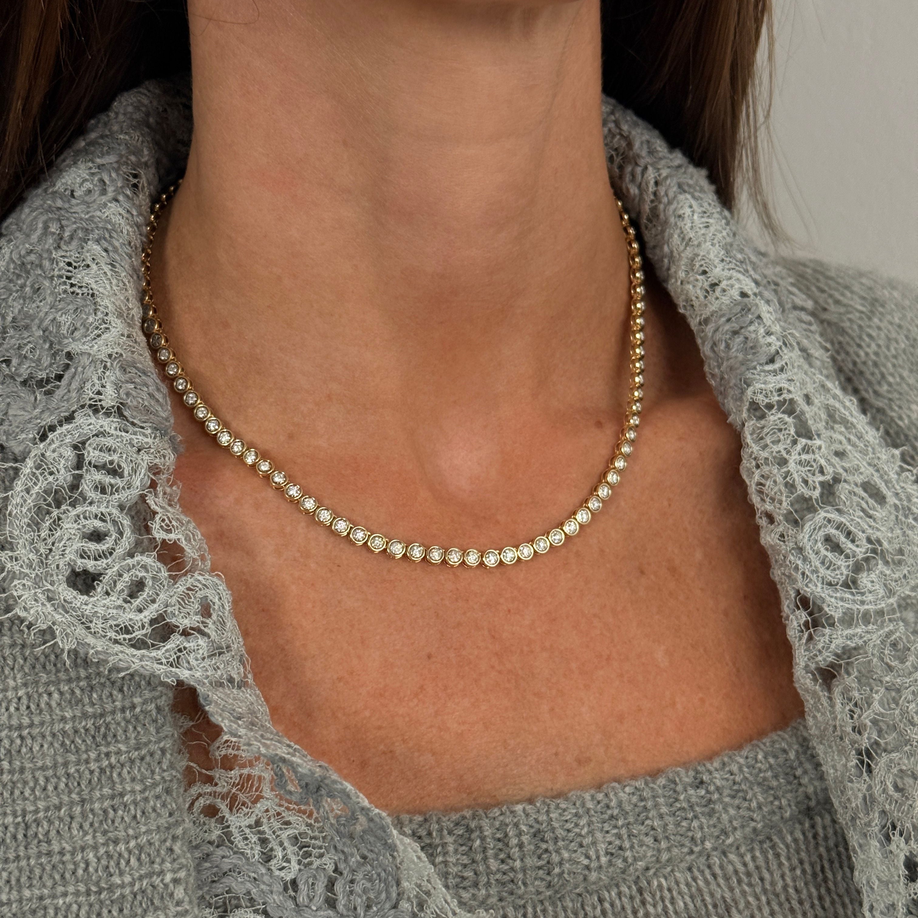 Maya Illusion Tennis Necklace