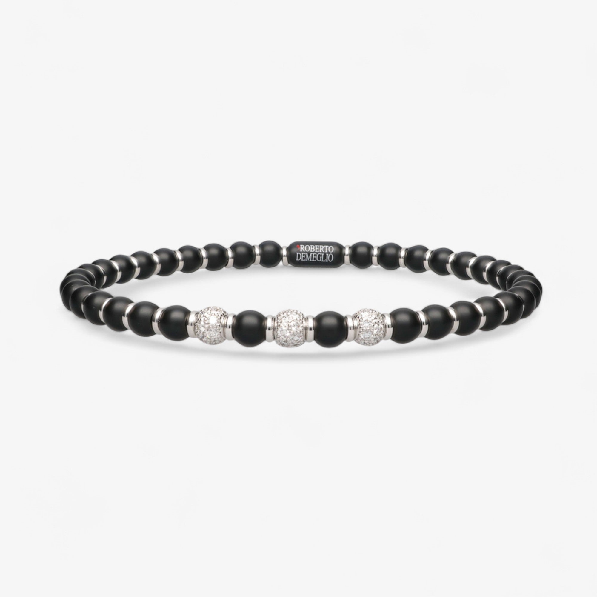 Men's Sfera Black Matte Ceramic Bracelet