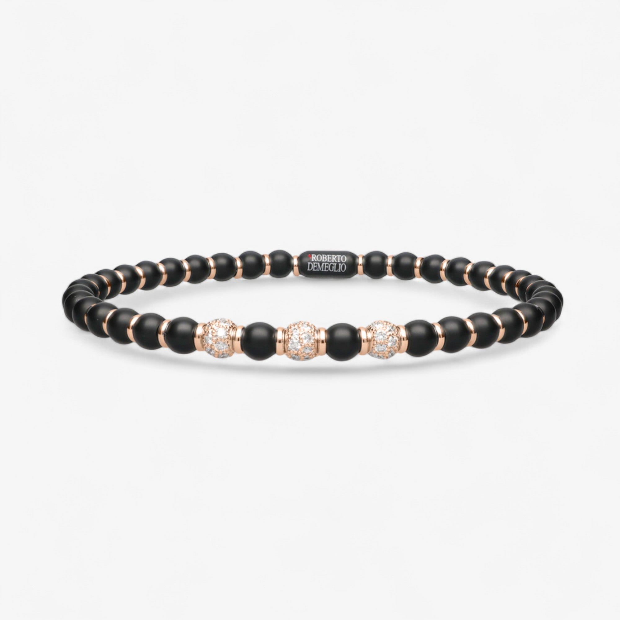 Men's Sfera Black Matte Ceramic Bracelet