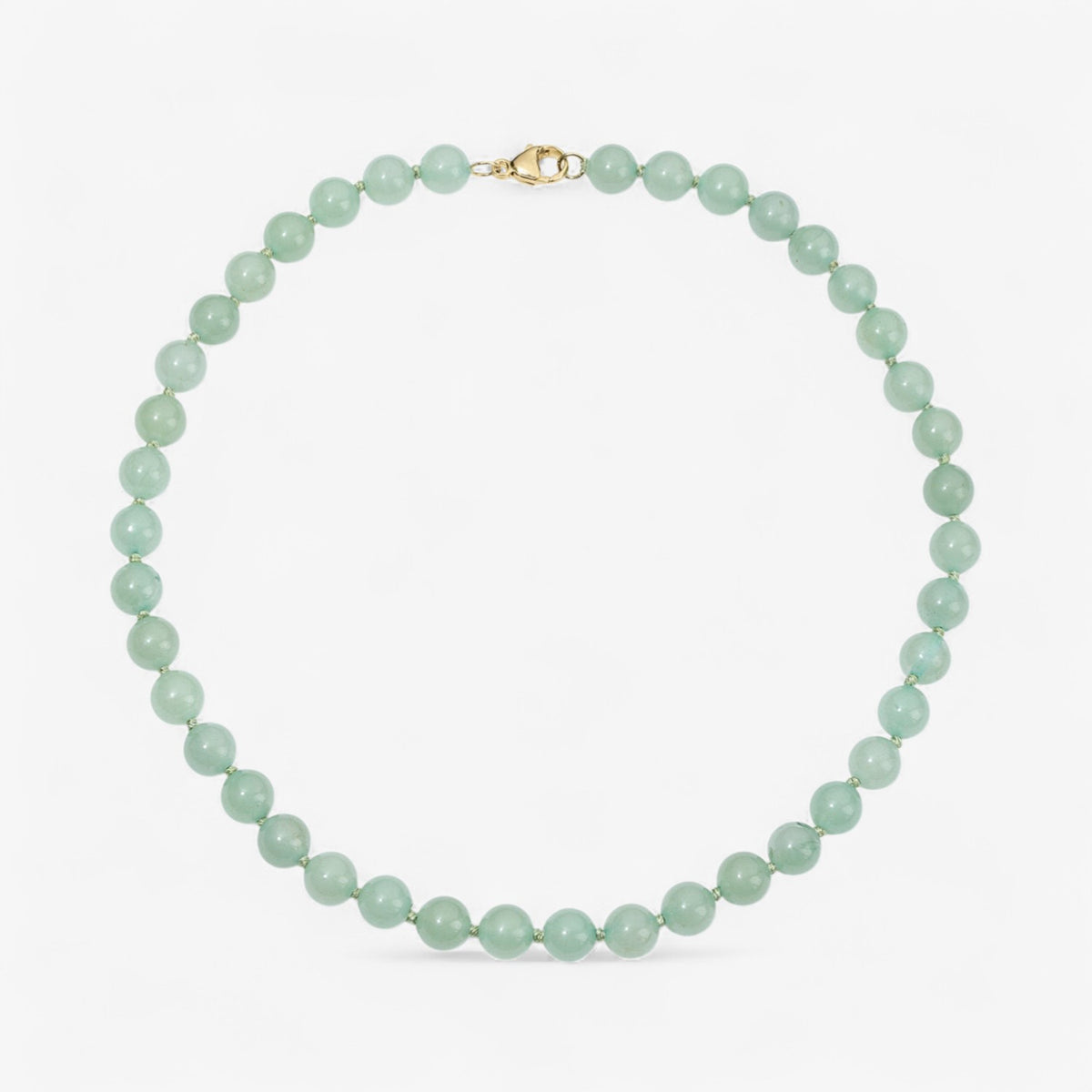 Collier Perles Brute En Aventurine Verte Vintage 52cm - Neuf Avec Étiquettes