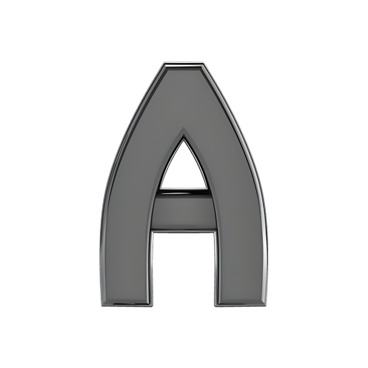Slider Solid Letter A Charm