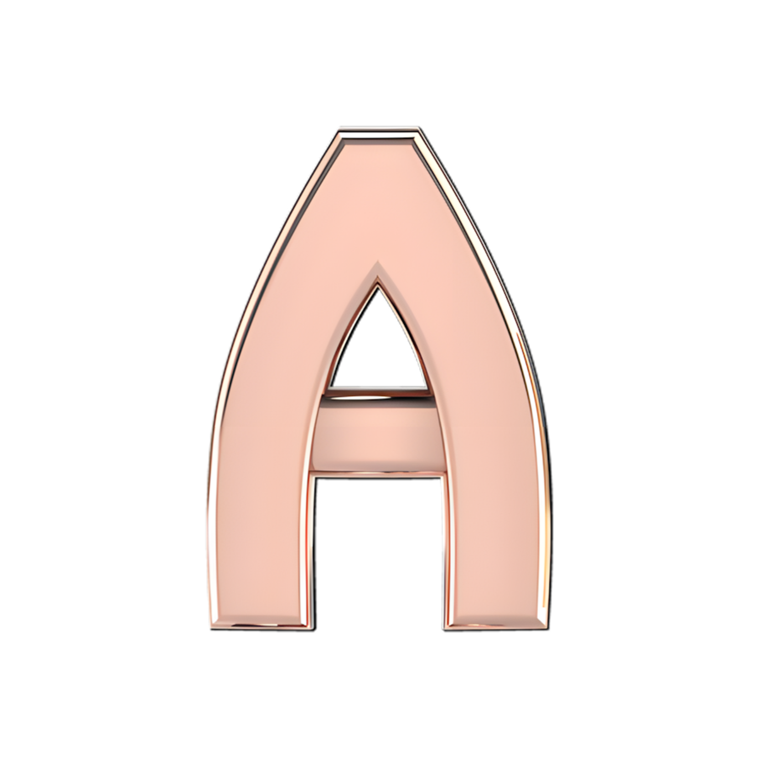 Slider Solid Letter A Charm