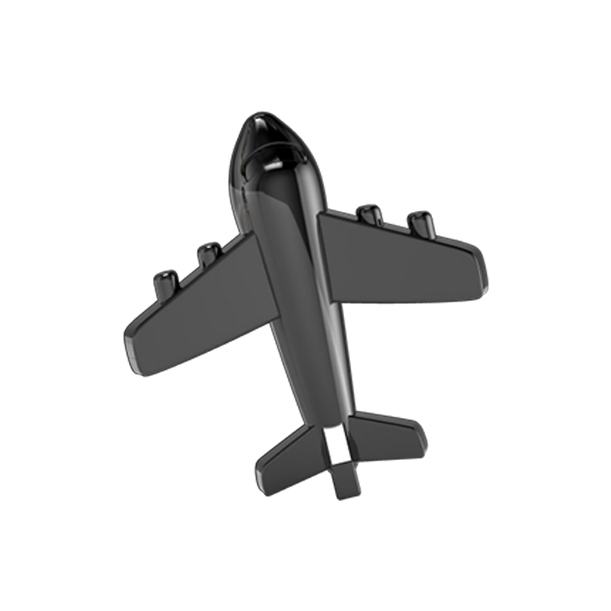 Slider Plane Charm 18K Black Rhodium