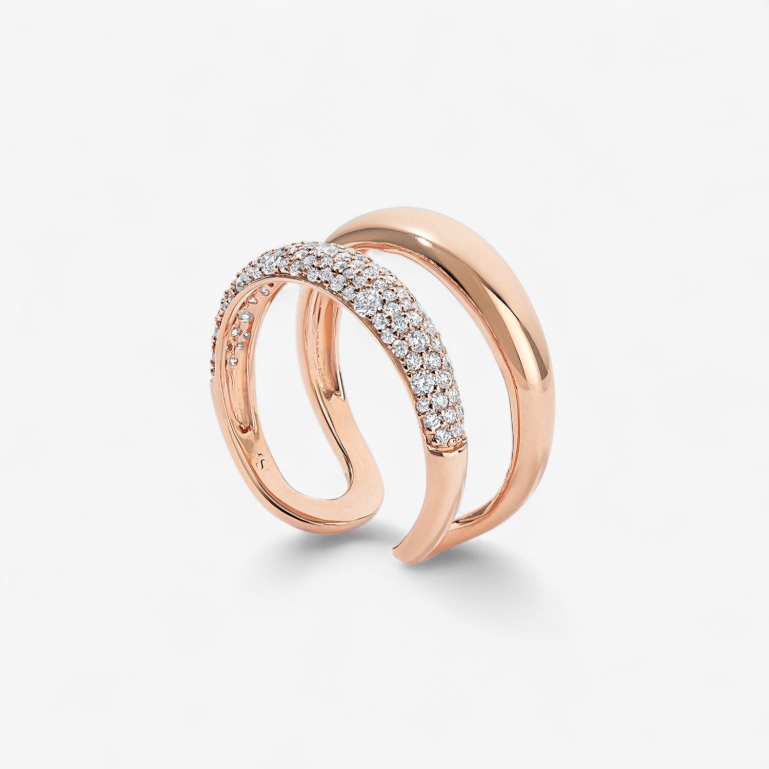 Madison Gold and Diamond Double Domed Ring