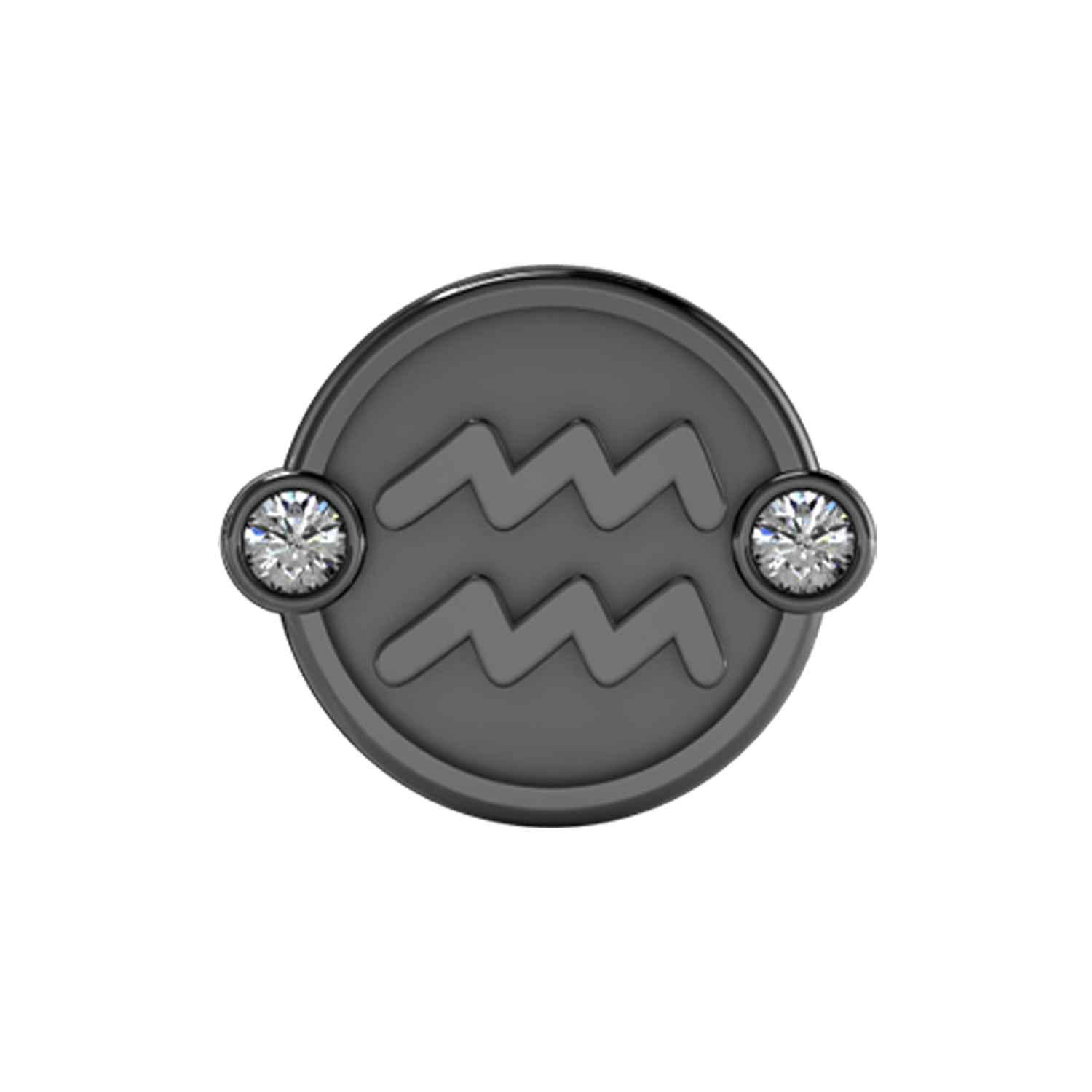 Aquarius Slider Charm Black Rhodium