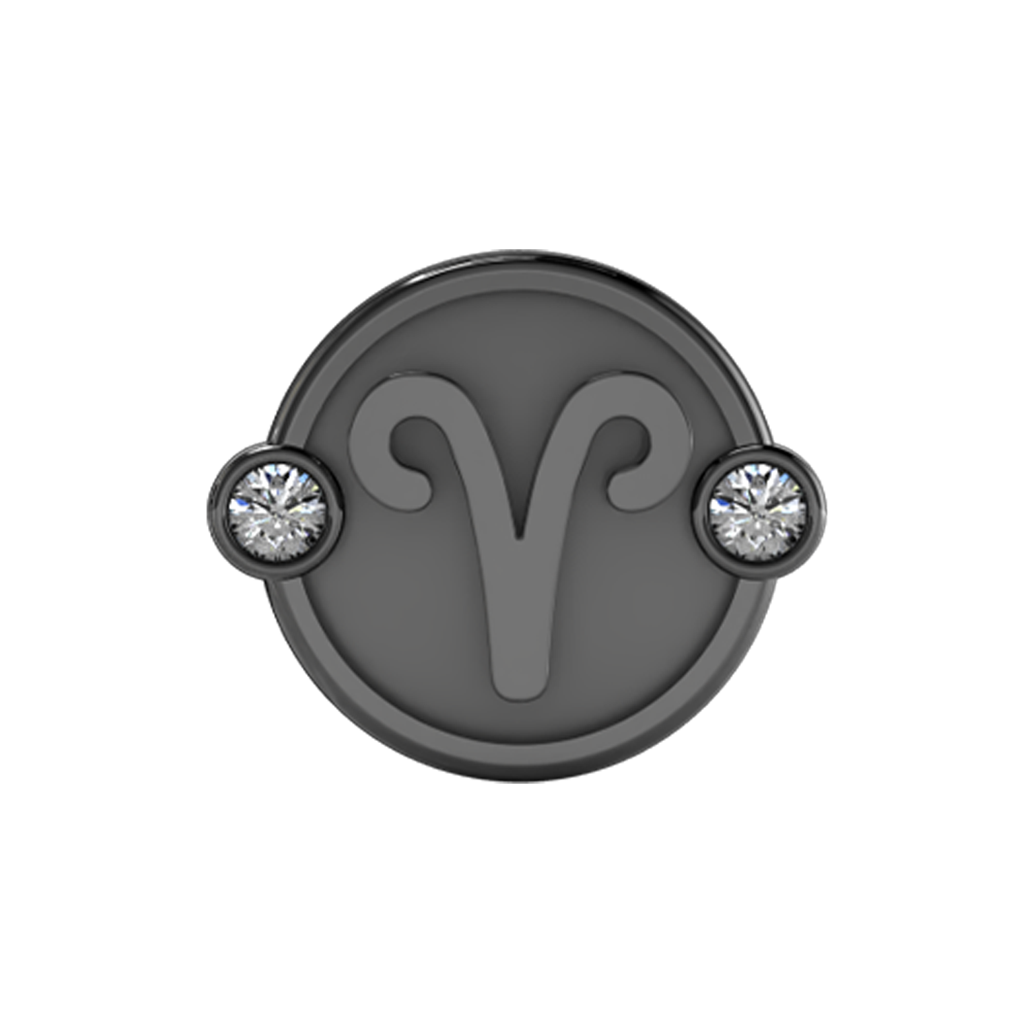 Aries Slider Charm Black Rhodium
