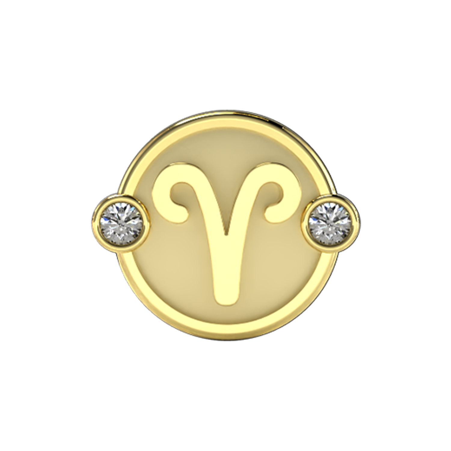 Aries Slider Charm 18K Yellow Gold