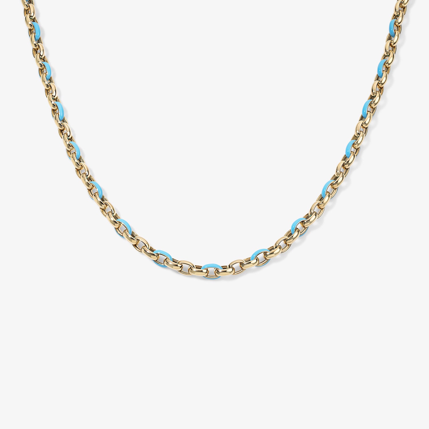 Madison Enamel Oval Link Necklace