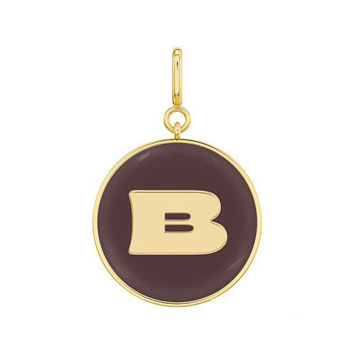 The Chocolate Enamel Letter Disc Charms
