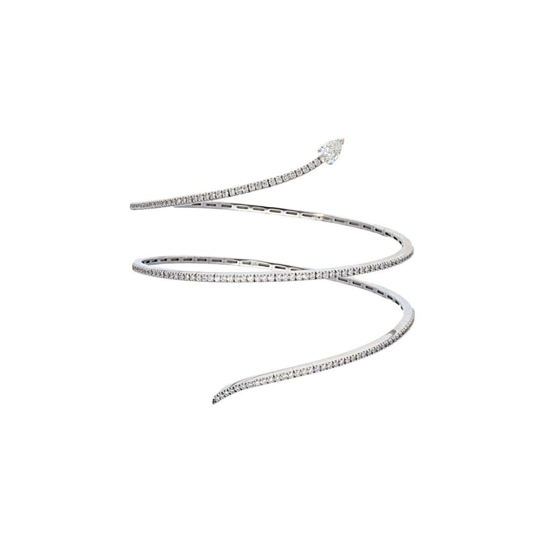 Flexible Wrap Around Diamond Bangle