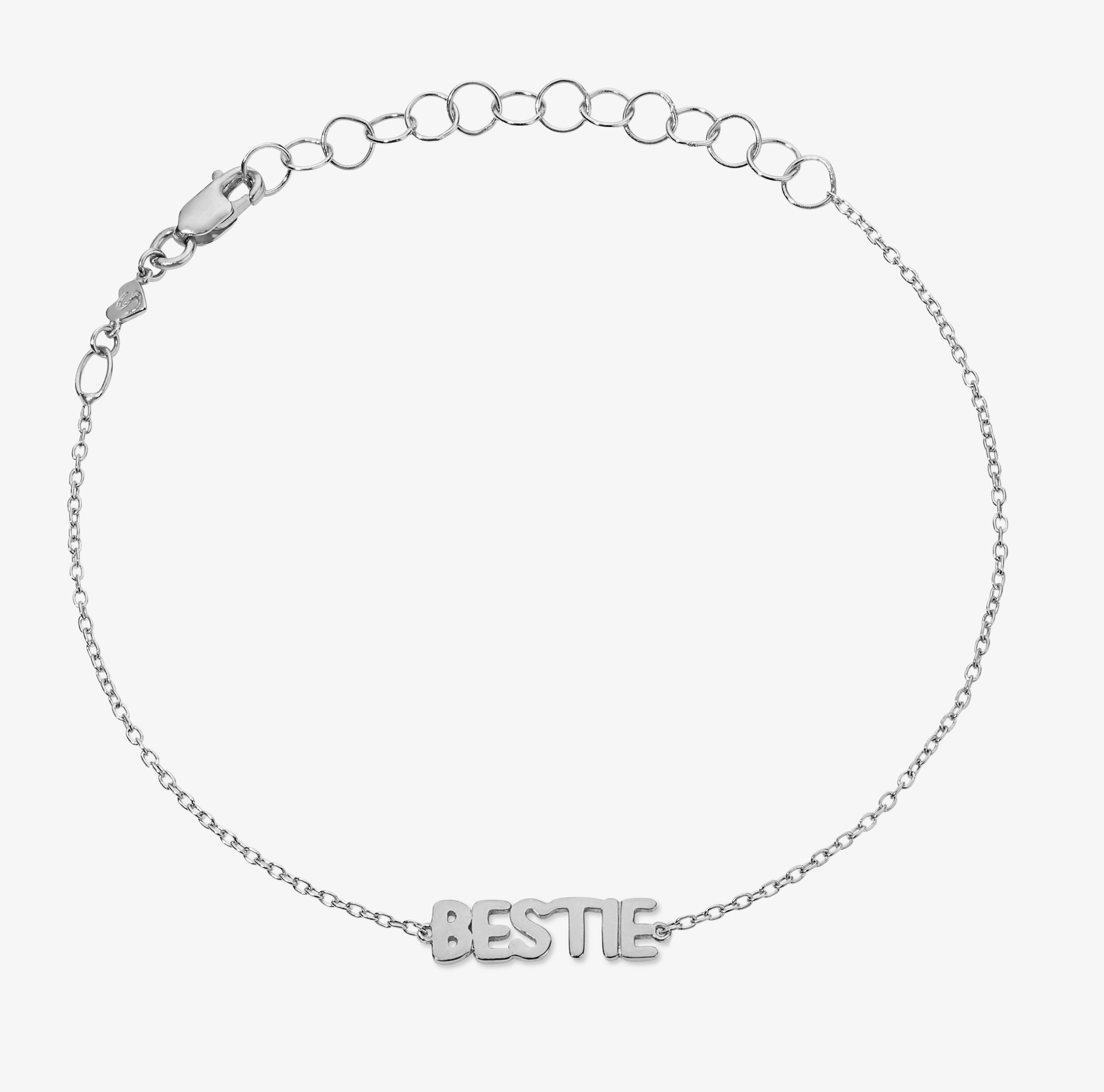 Bubble Talk Bracelet 14K White Gold BESTIE