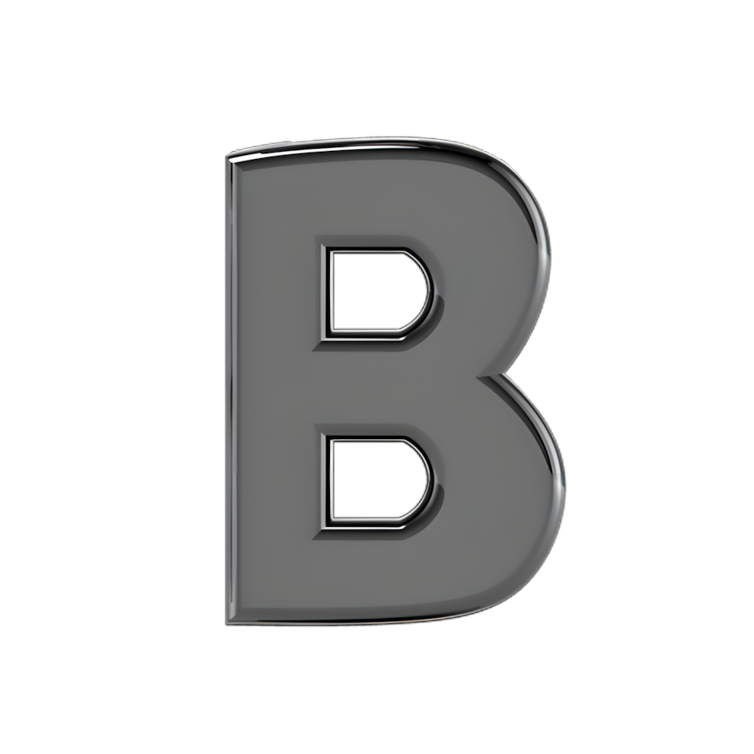 Slider Solid Letter B Charm