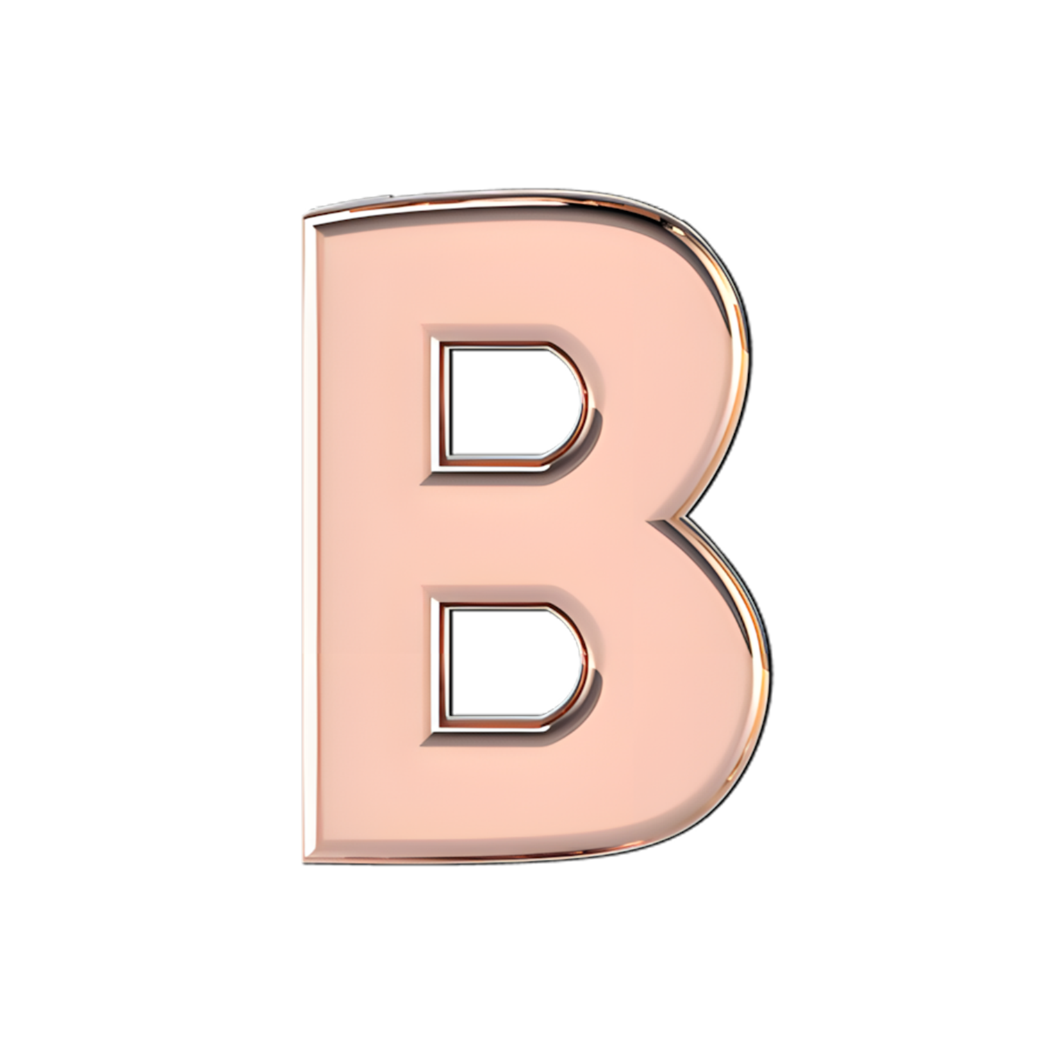 Slider Solid Letter B Charm