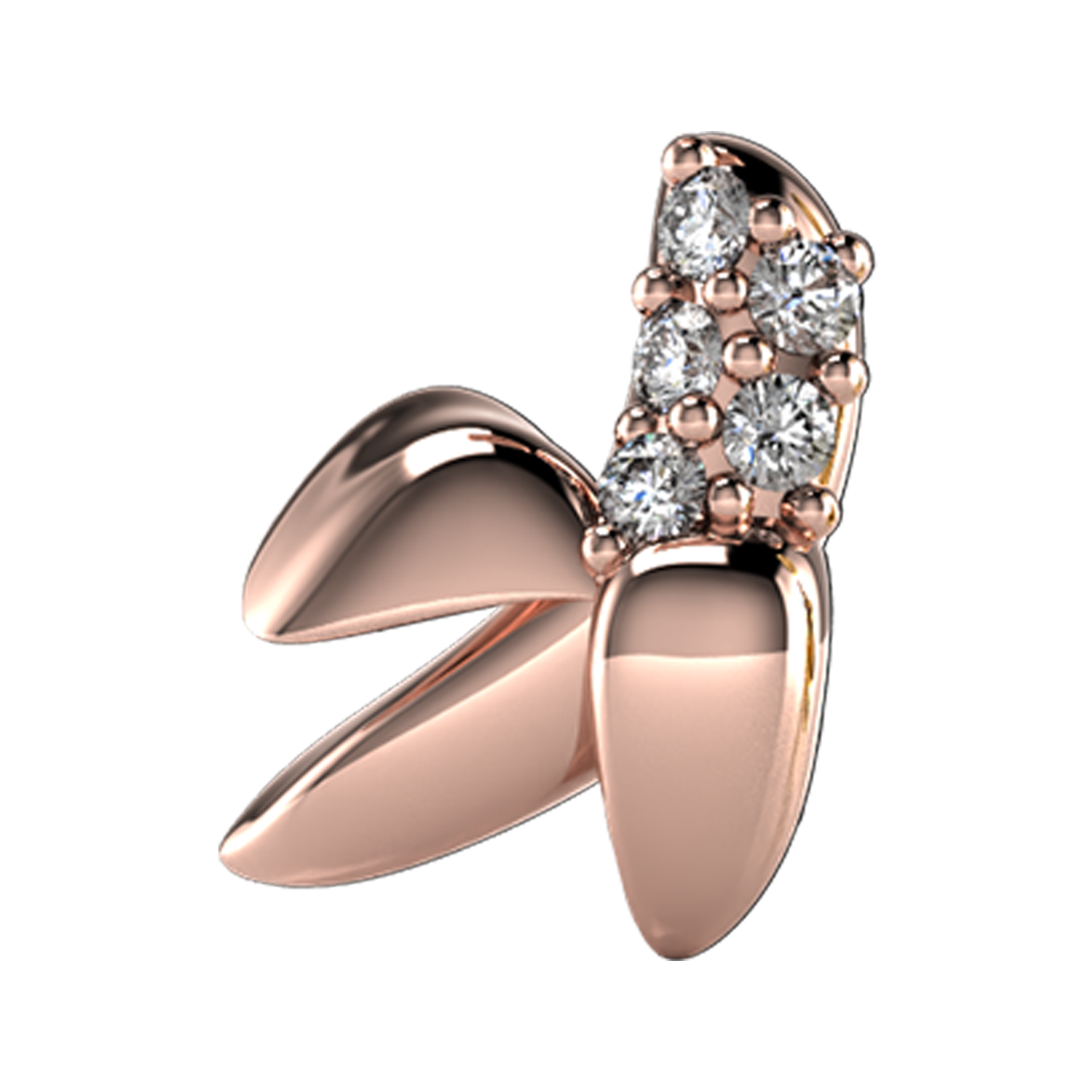 Banana Slider Charm 18K Rose Gold