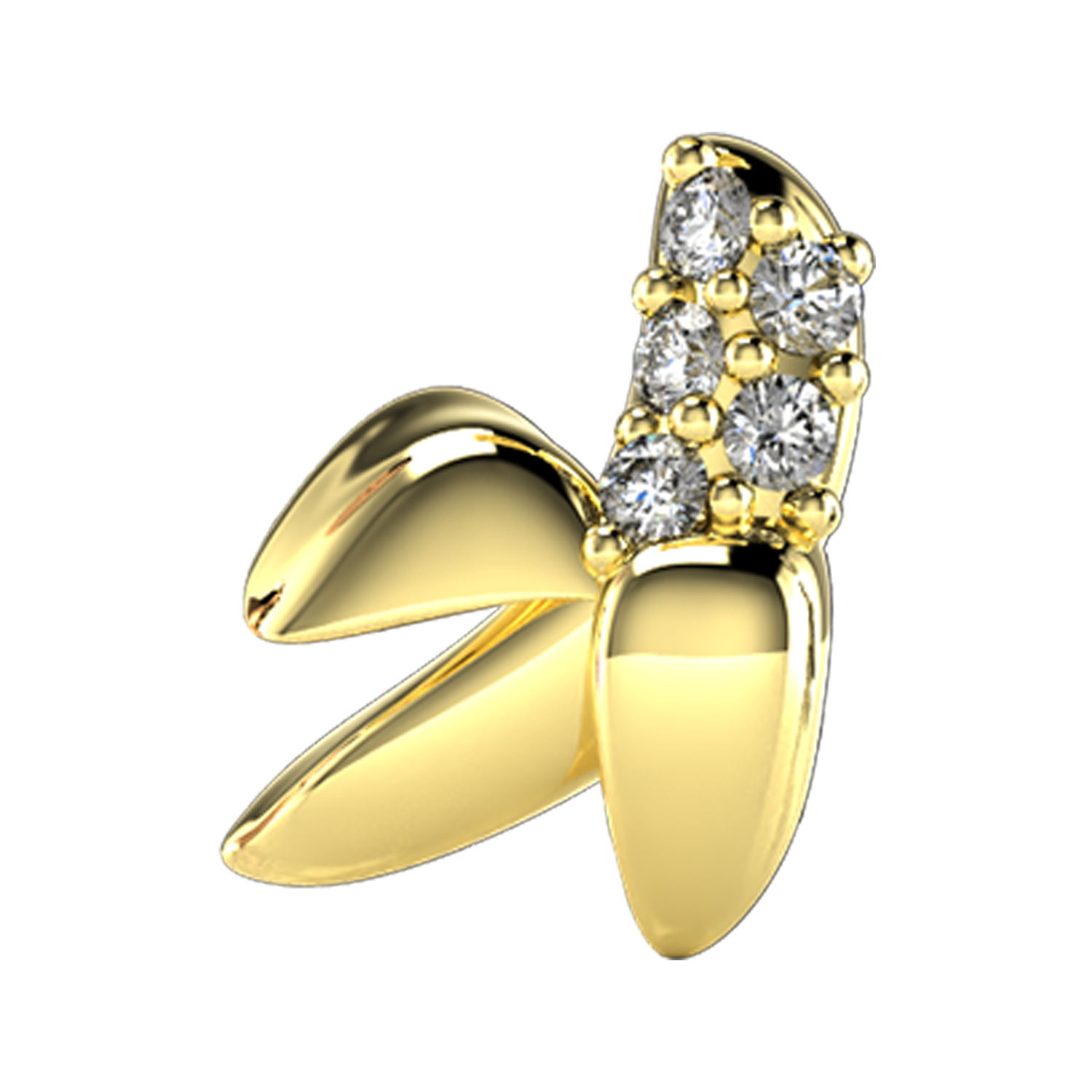 Banana Slider Charm 18K Yellow Gold