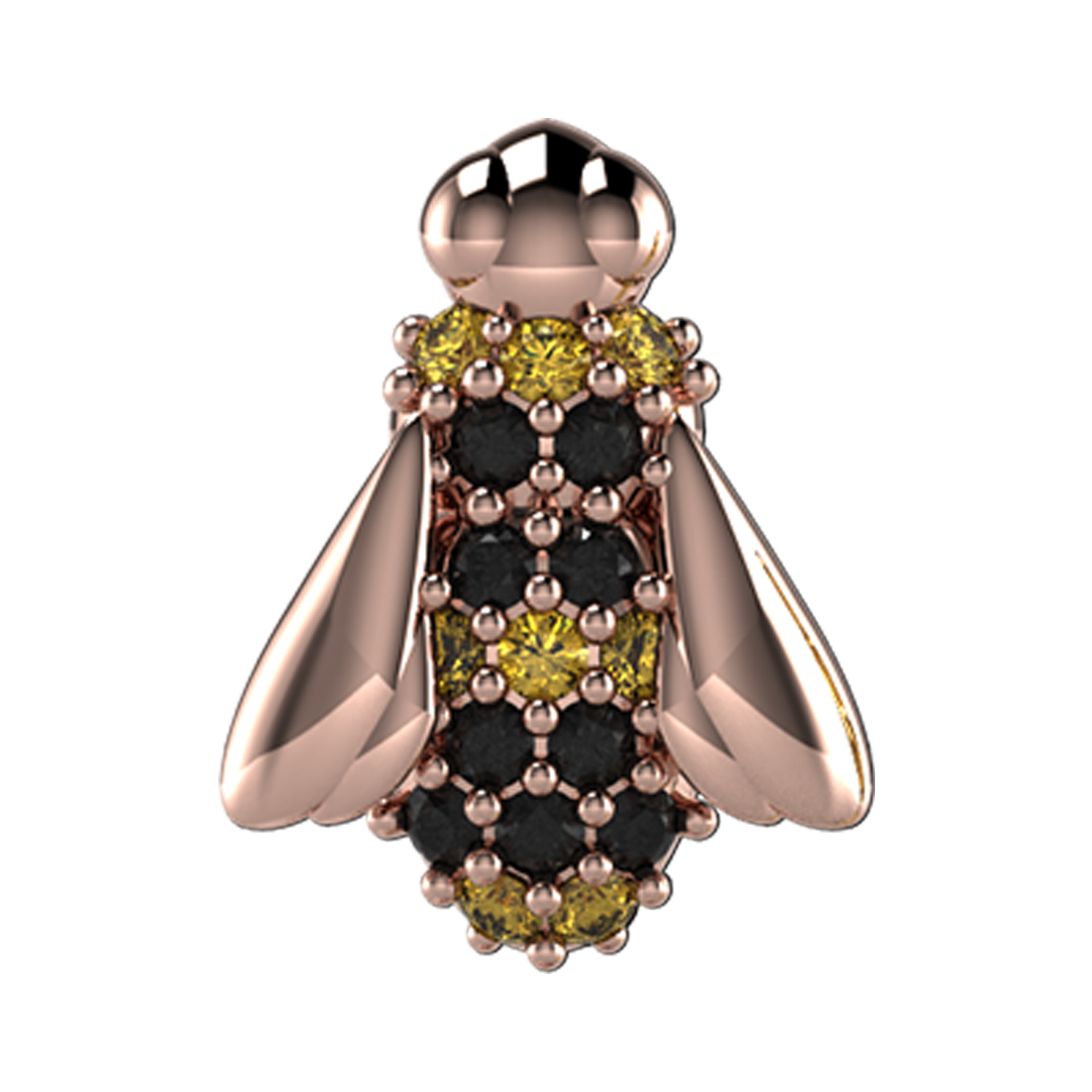 Bumble Bee Slider Charm 18K Rose Gold