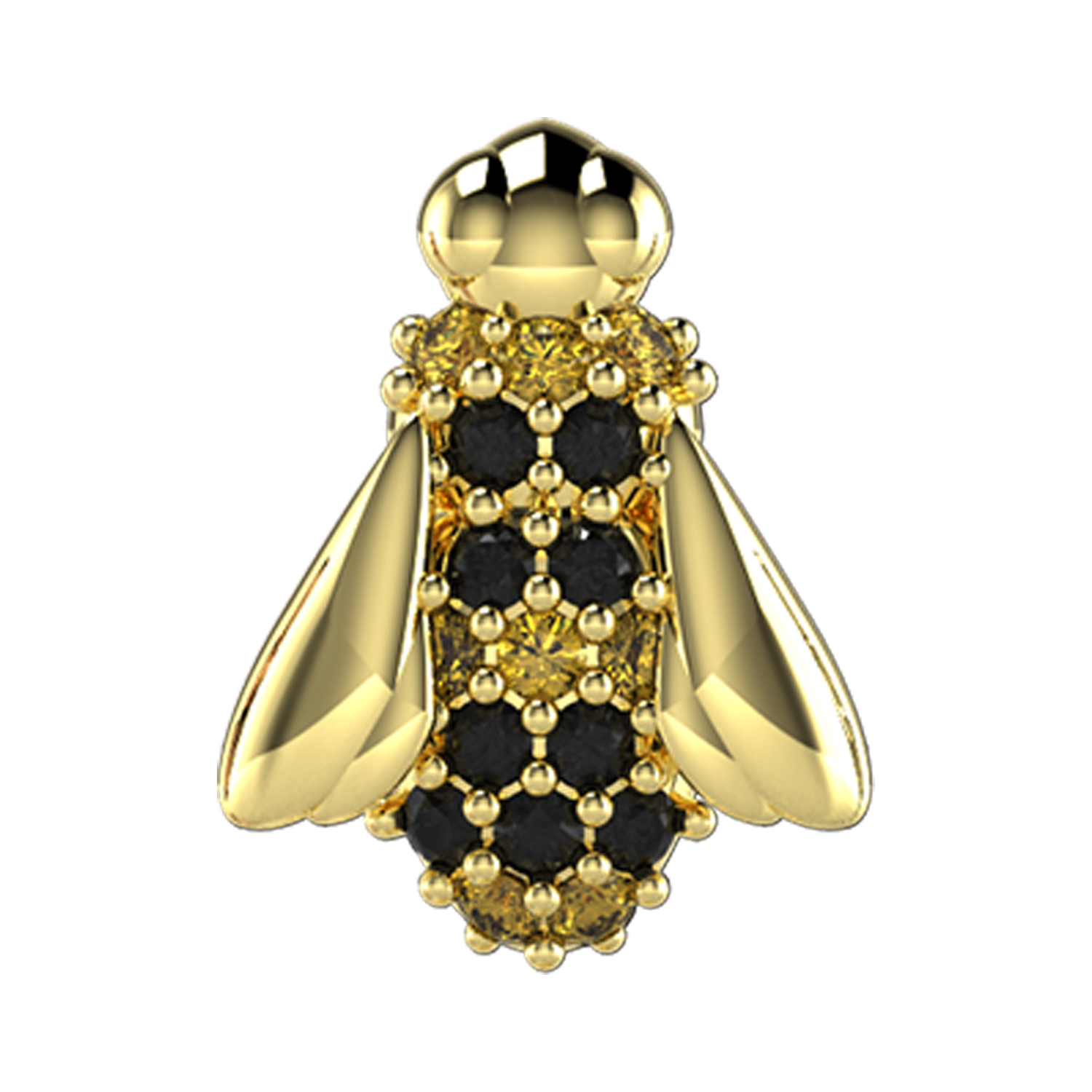 Bumble Bee Slider Charm 18K Yellow Gold