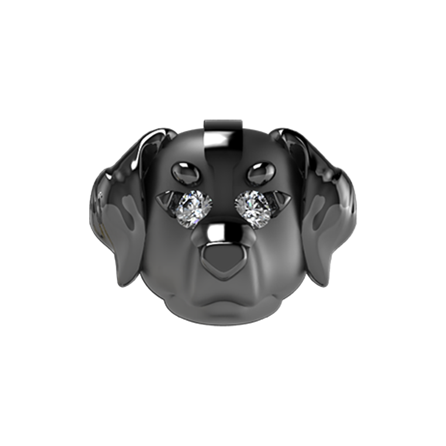 Bernese Slider Charm Black Rhodium