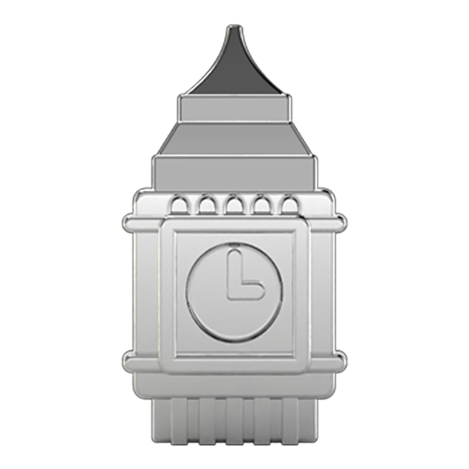 Big Ben Slider Charm 18K White Gold