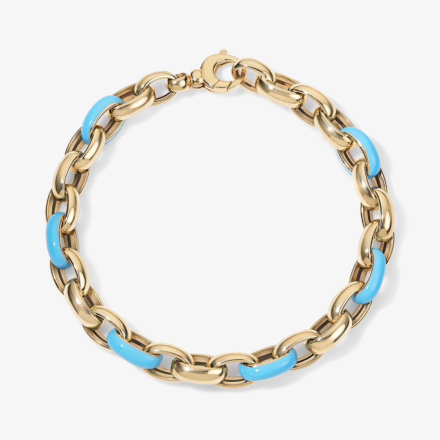 Madison Enamel Oval Link Bracelet