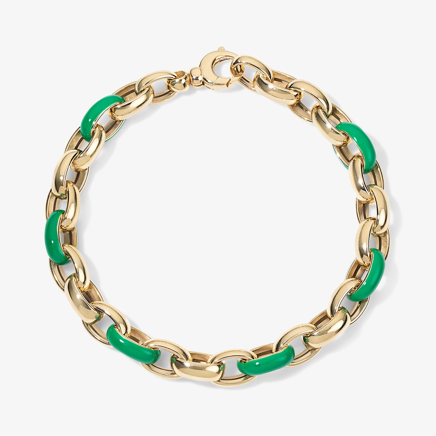 Madison Enamel Oval Link Bracelet