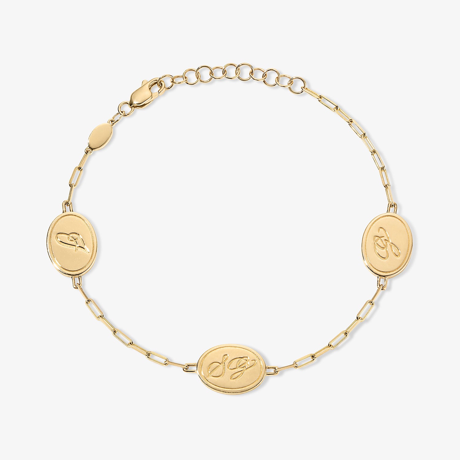 Kelly Trio Monogram Medallion Bracelet