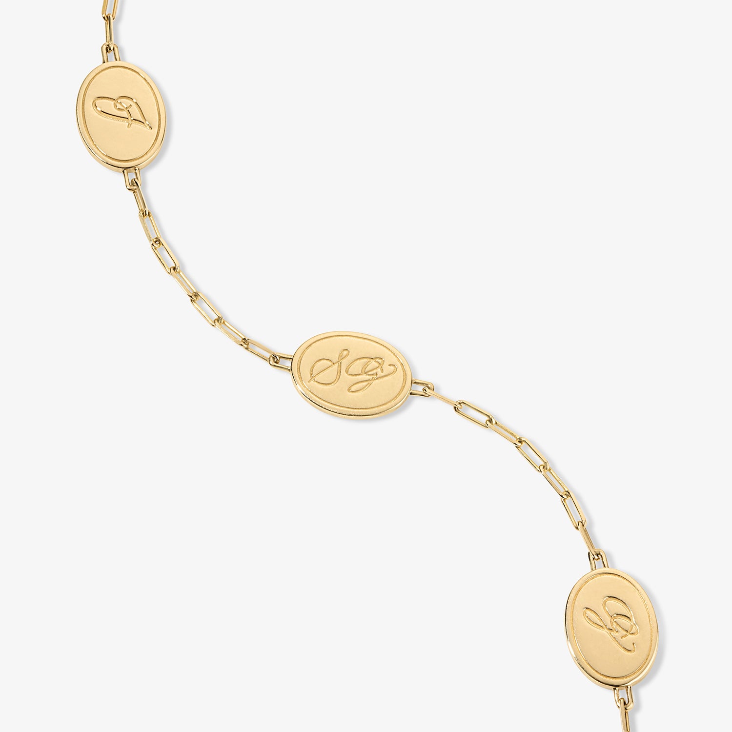 Kelly Trio Monogram Medallion Bracelet