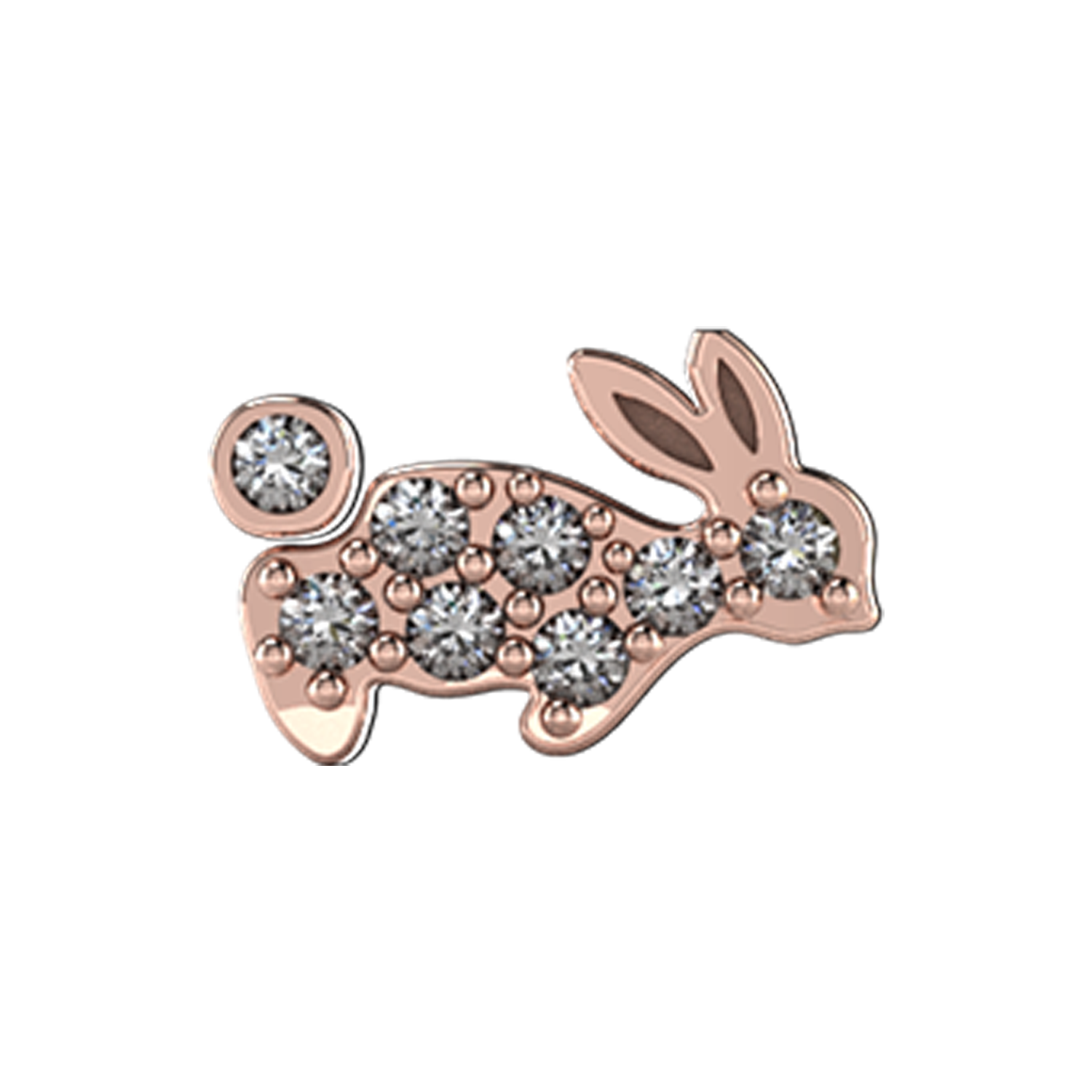 Bunny Slider Charm 18K Rose Gold