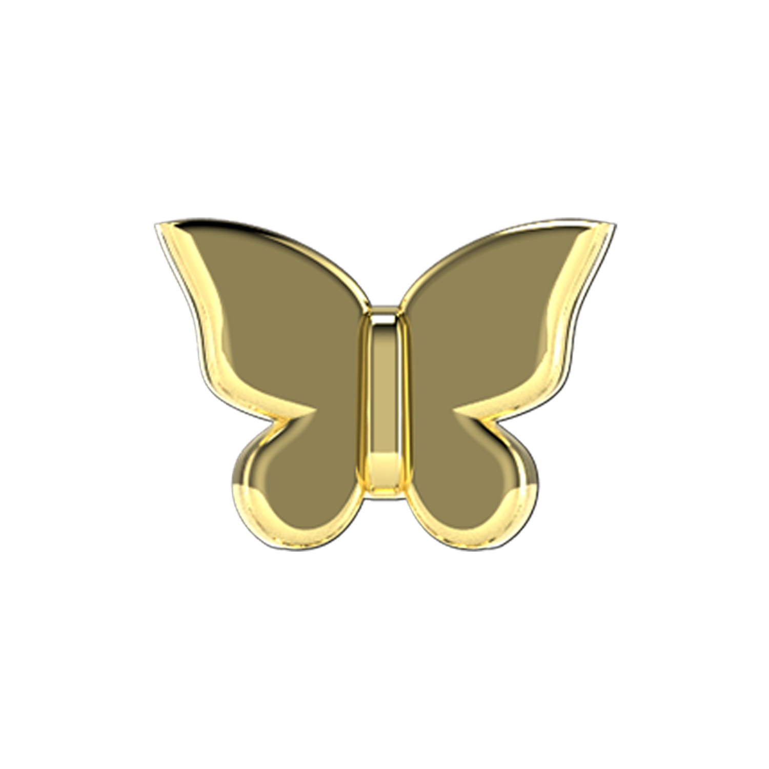 Gold Butterfly Slider Necklace Charm 14K Yellow Gold