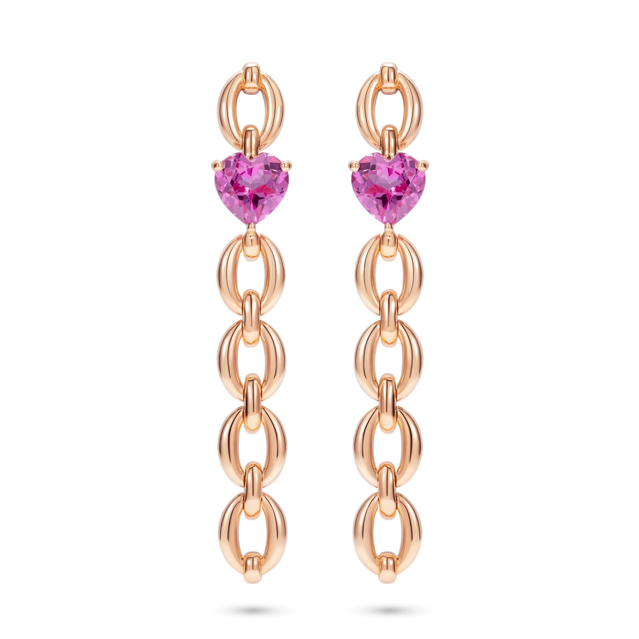 Catena Long Heart Earrings