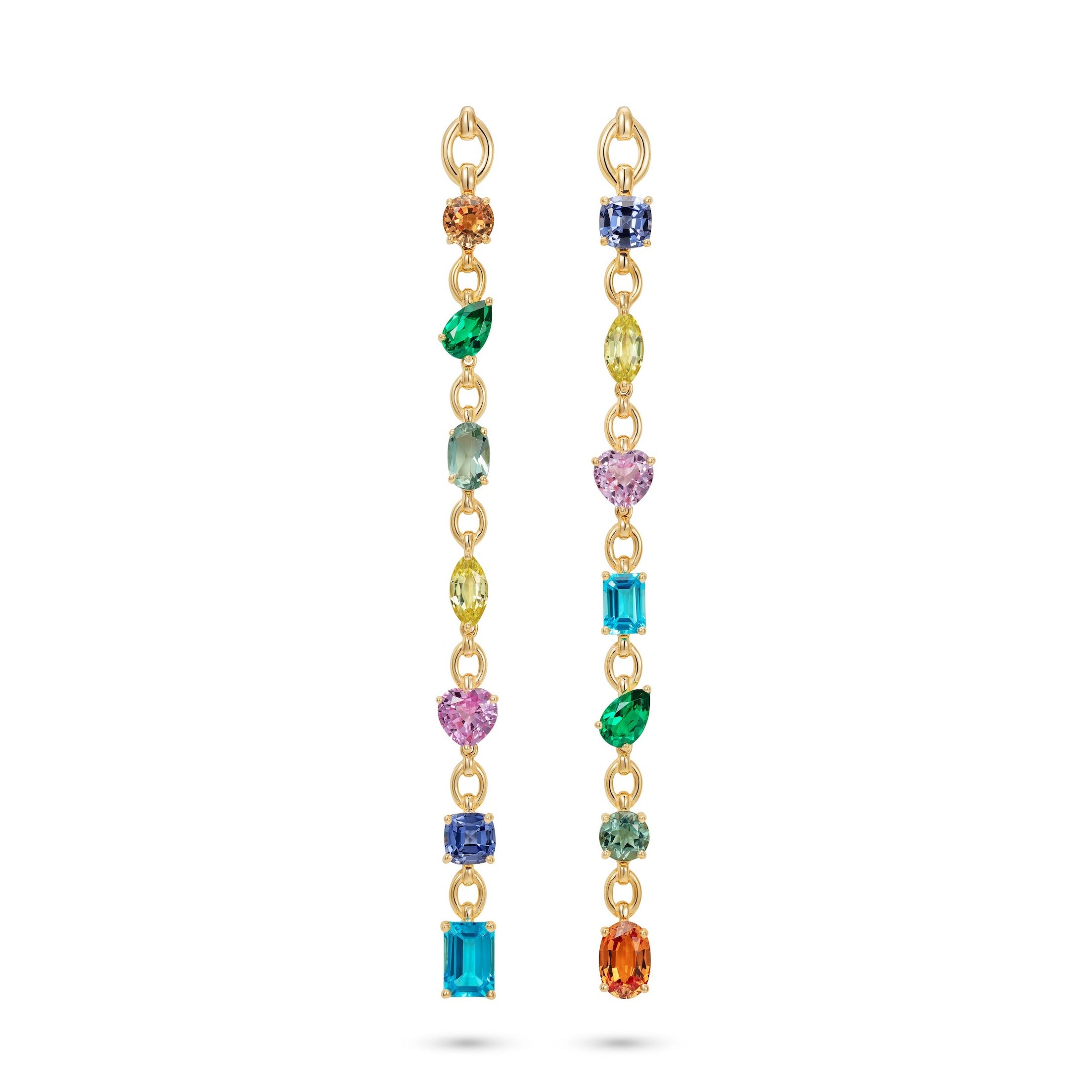 Catena Rainbow Extra Long Earrings