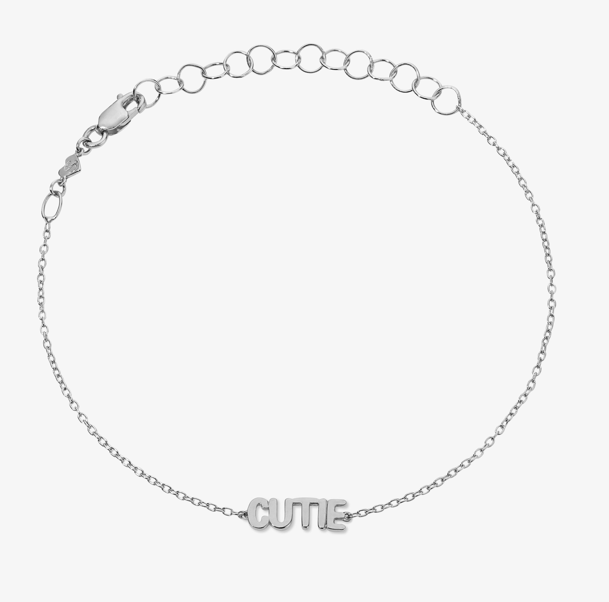 Bubble Talk Bracelet 14K White Gold CUTIE