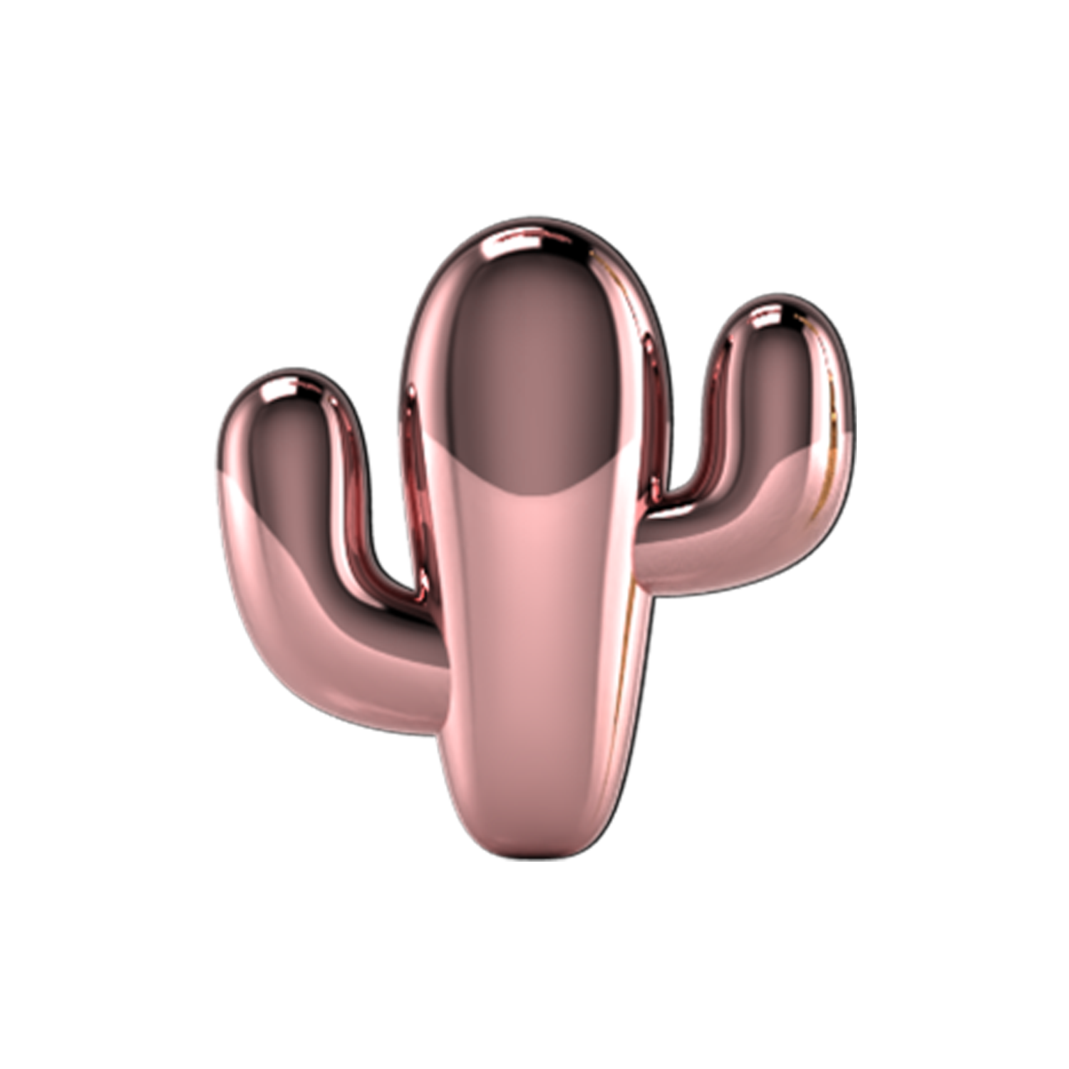 Gold Cactus Slider charm 18K Rose Gold