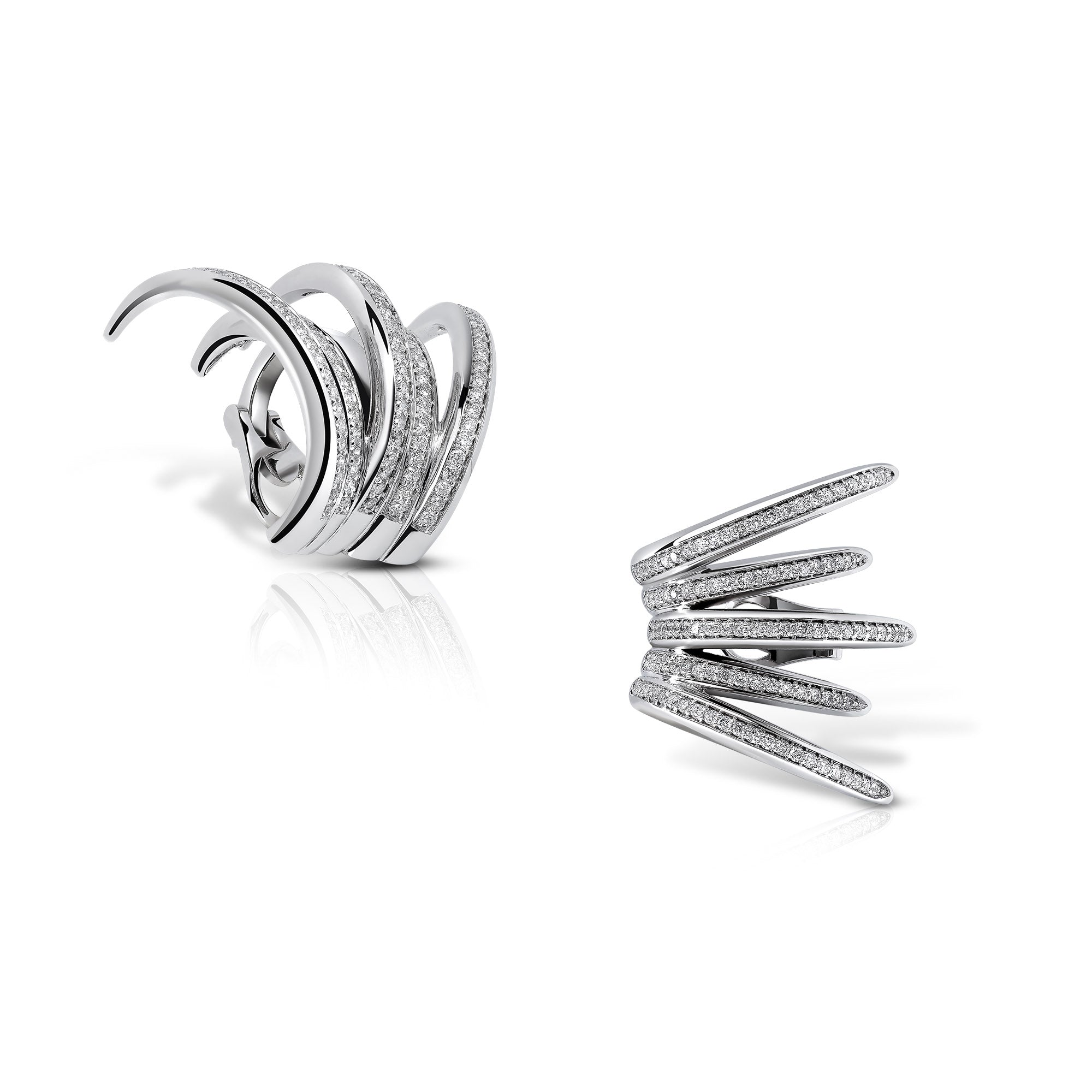 Calatrava Small Ear Cuff with Diamonds