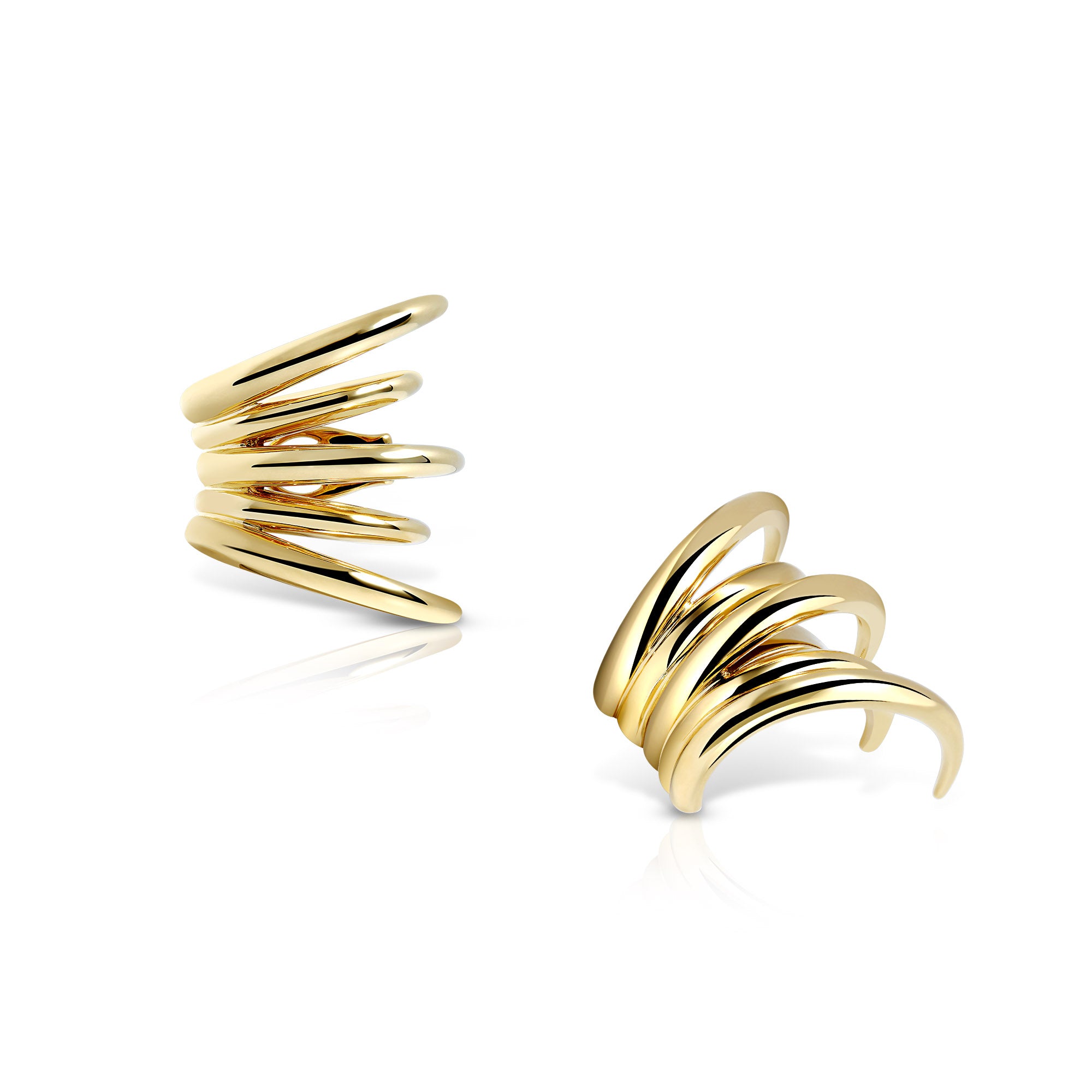 Calatrava Gold Strokes Ear Cuff