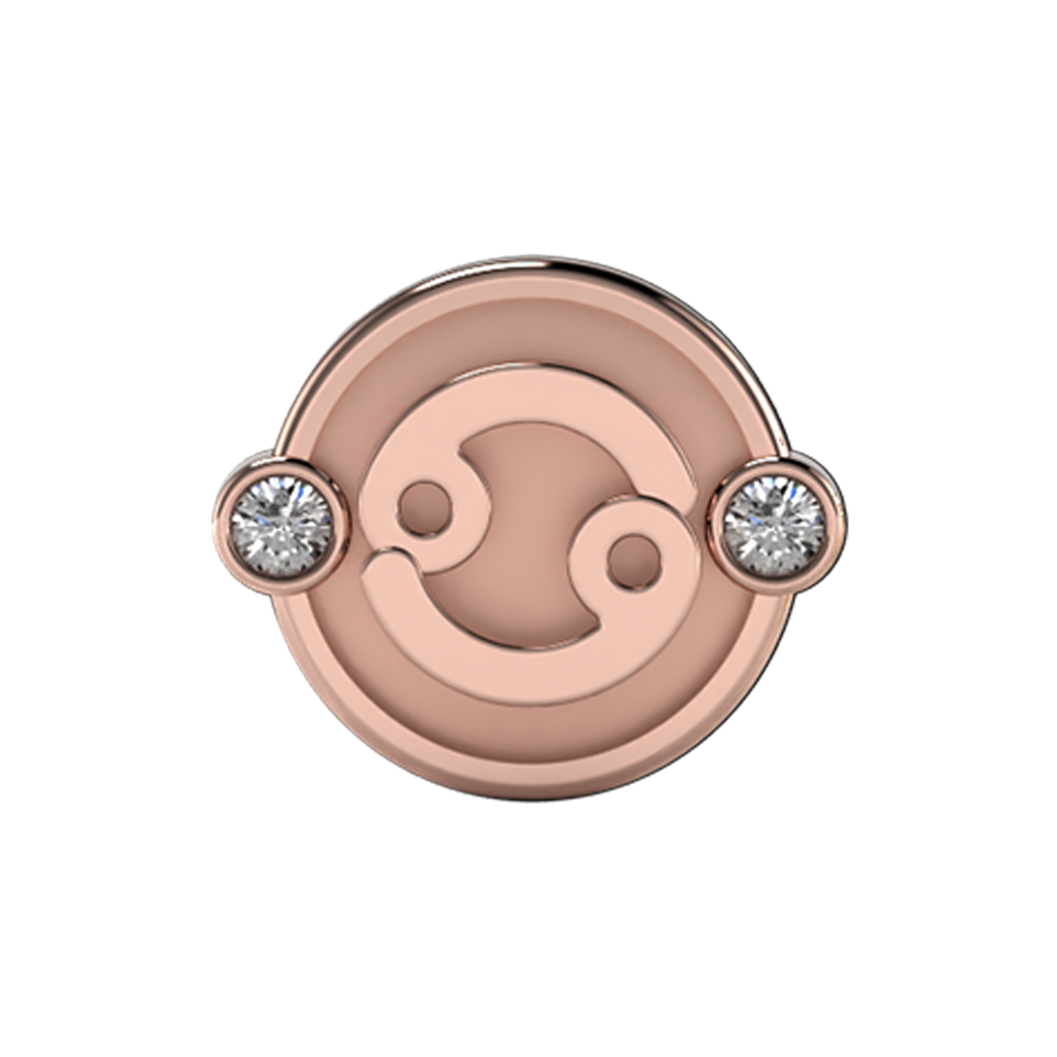Cancer Slider Charm 18K Rose Gold