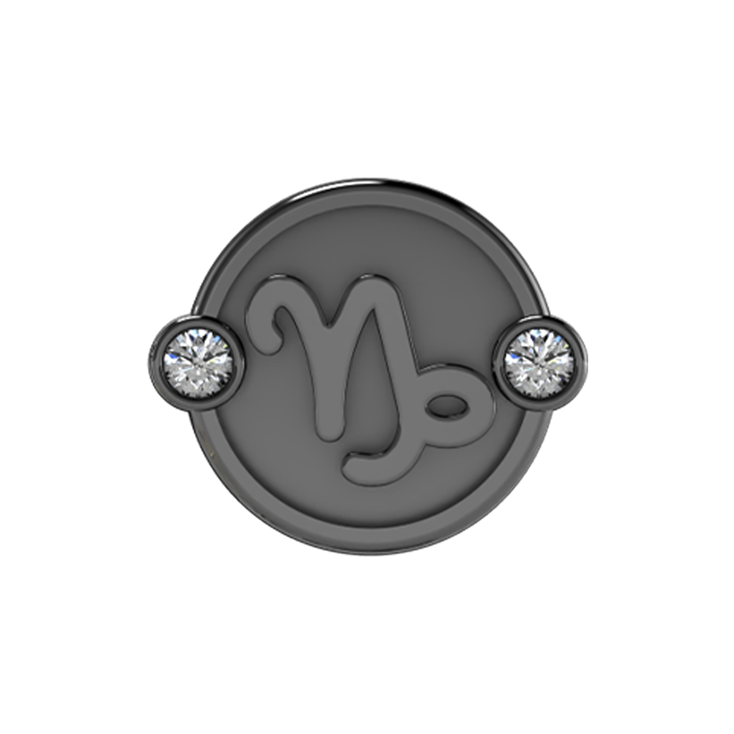 Capricorn Slider Charm Black Rhodium