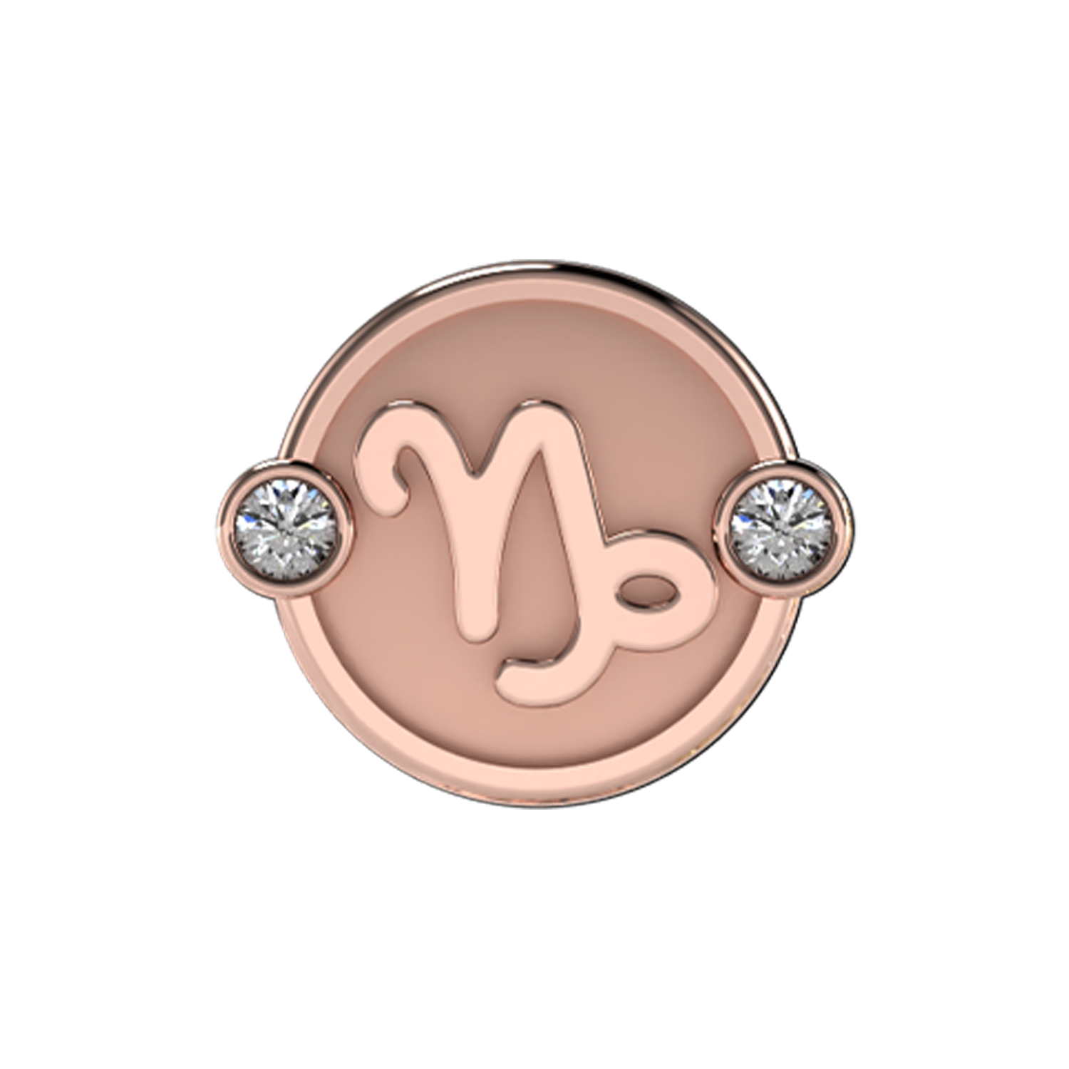 Capricorn Slider Charm 18K Rose Gold