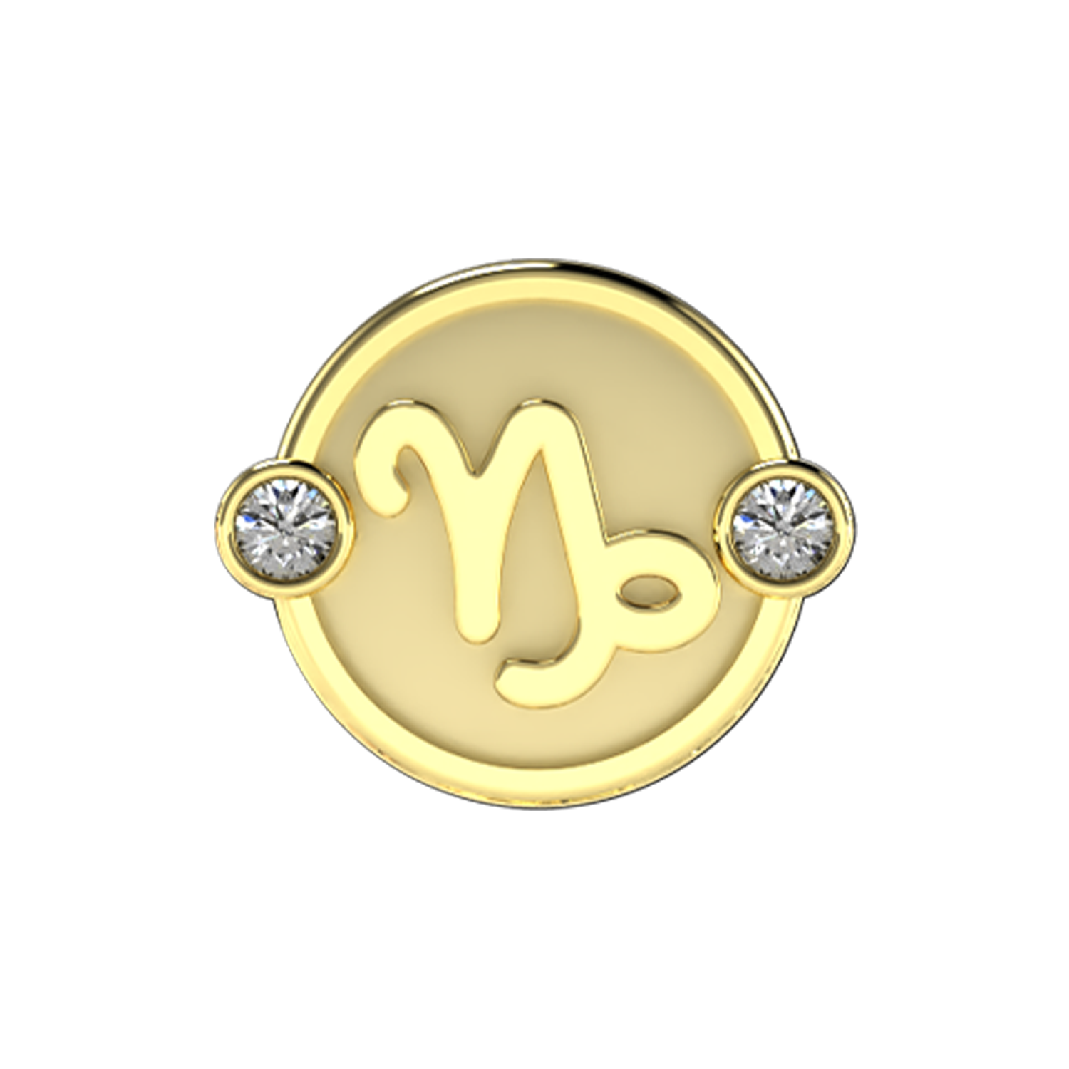 Capricorn Slider Charm 18K Yellow Gold