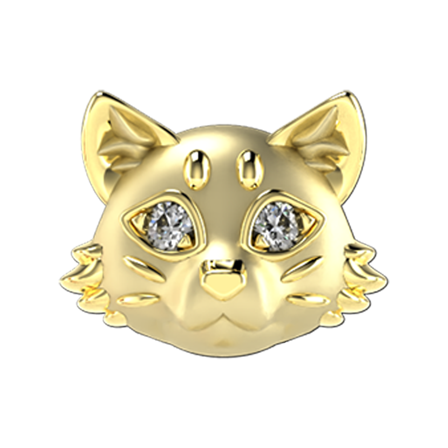 Cat Slider Charm 18K Yellow Gold