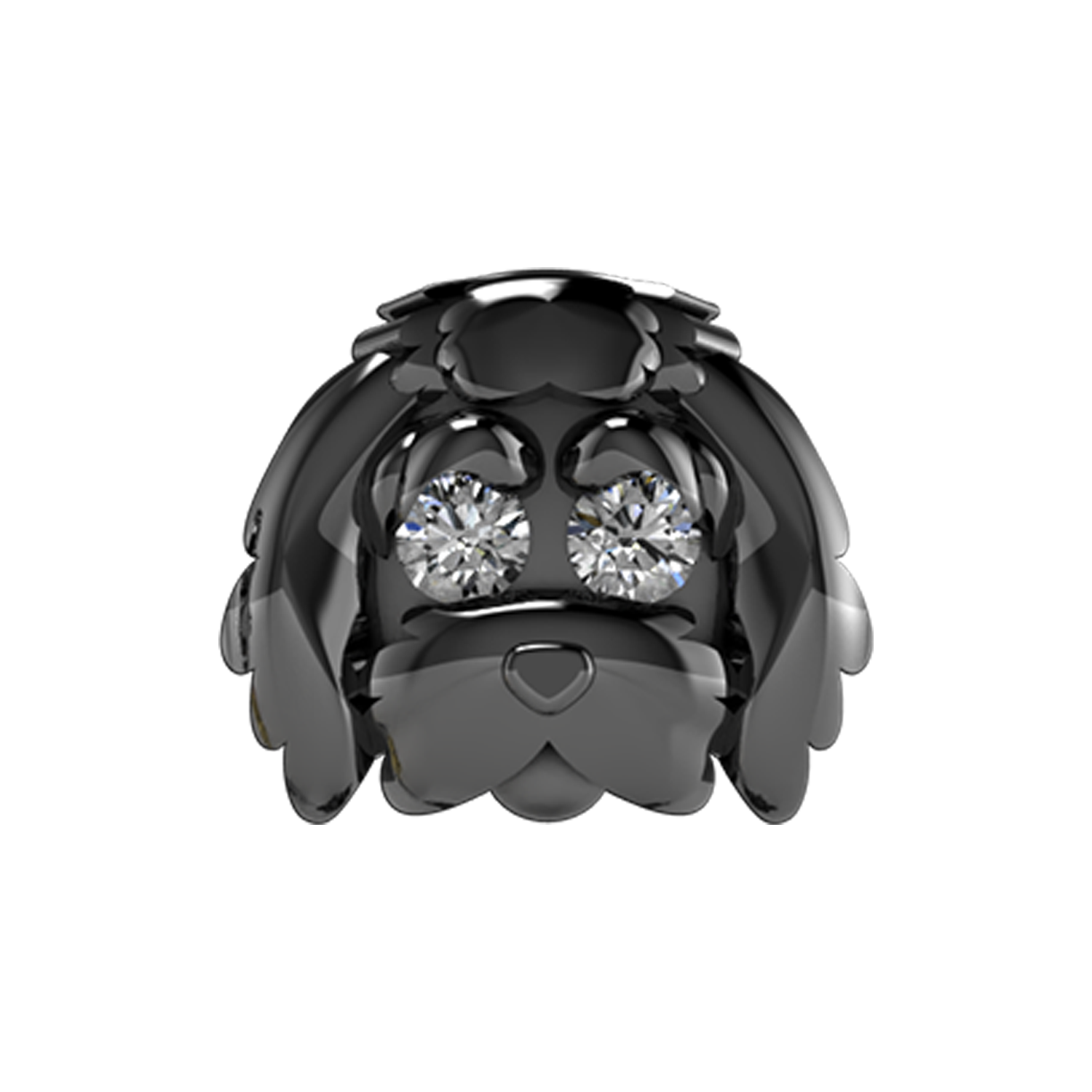 Cavapoo Slider Charm Black Rhodium