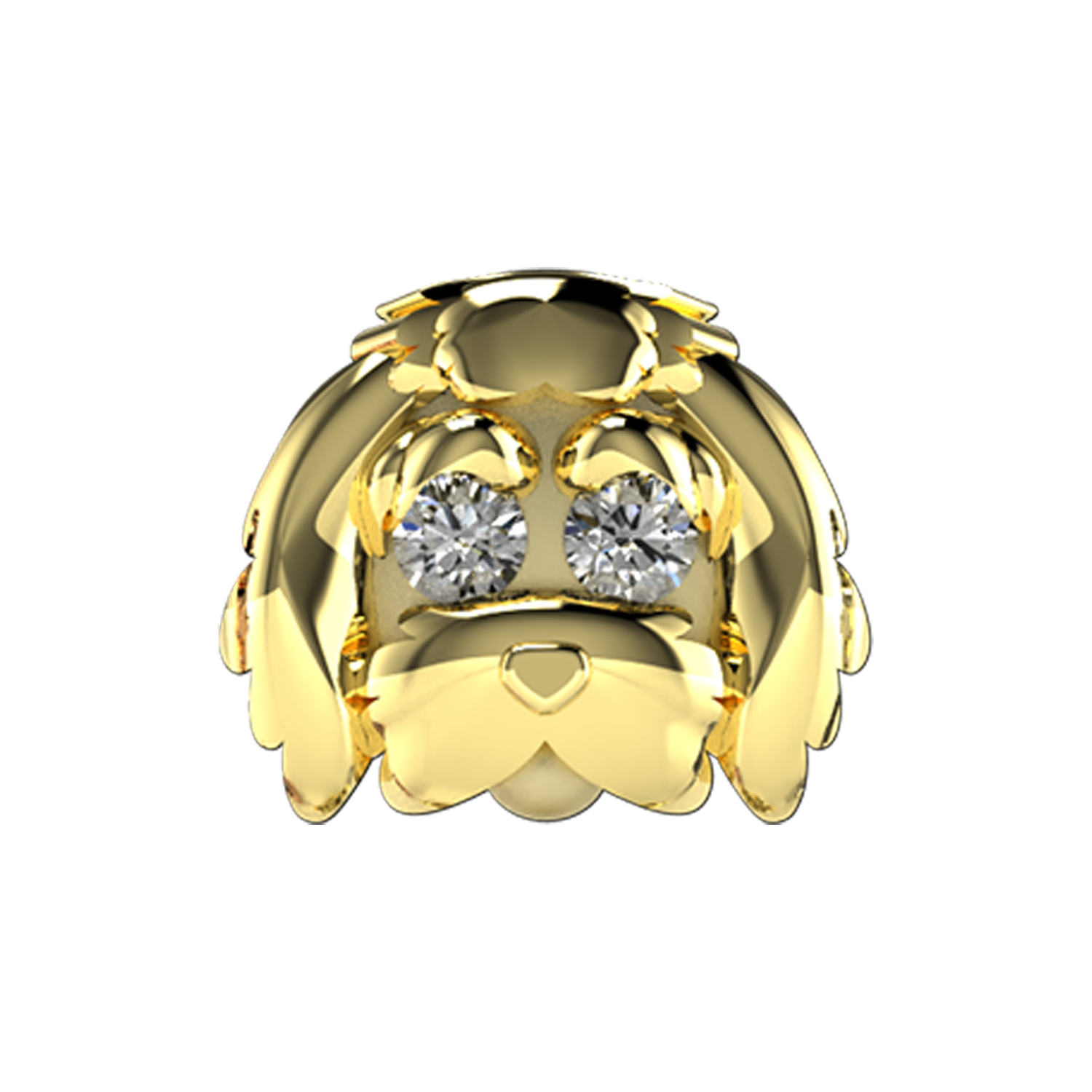Cavapoo Slider Charm 18K Yellow Gold