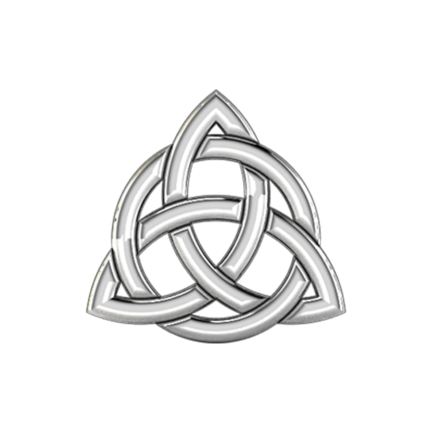 Celtic Knot Slider Charm 18K White Gold