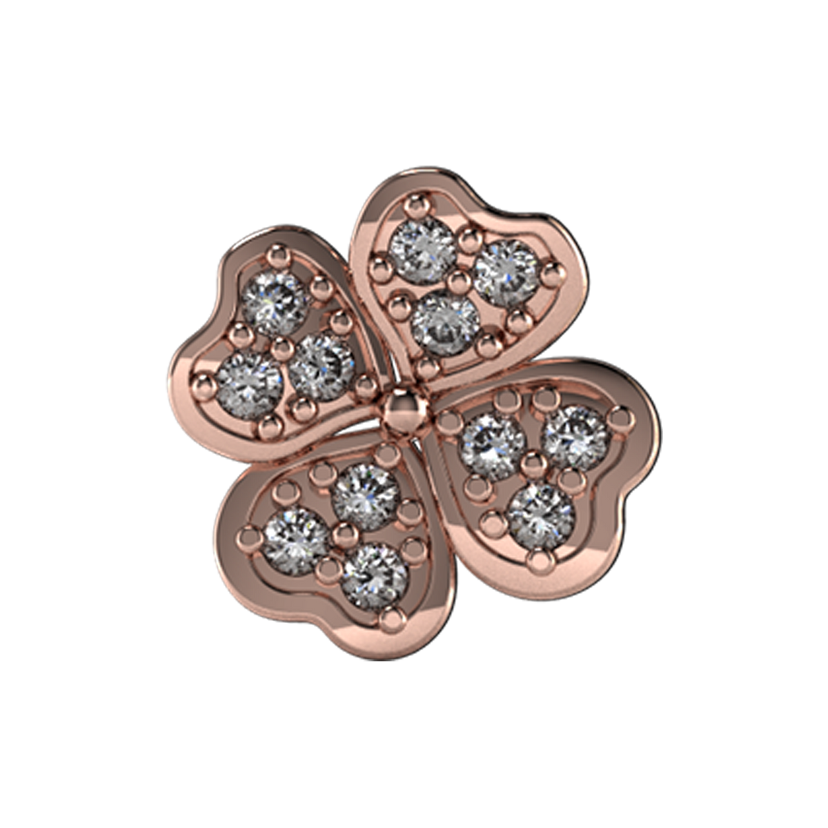 Slider Pave Clover Charm