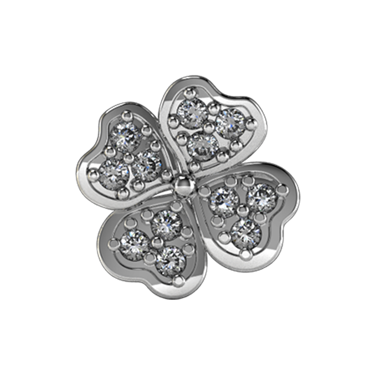 Slider Pave Clover Charm