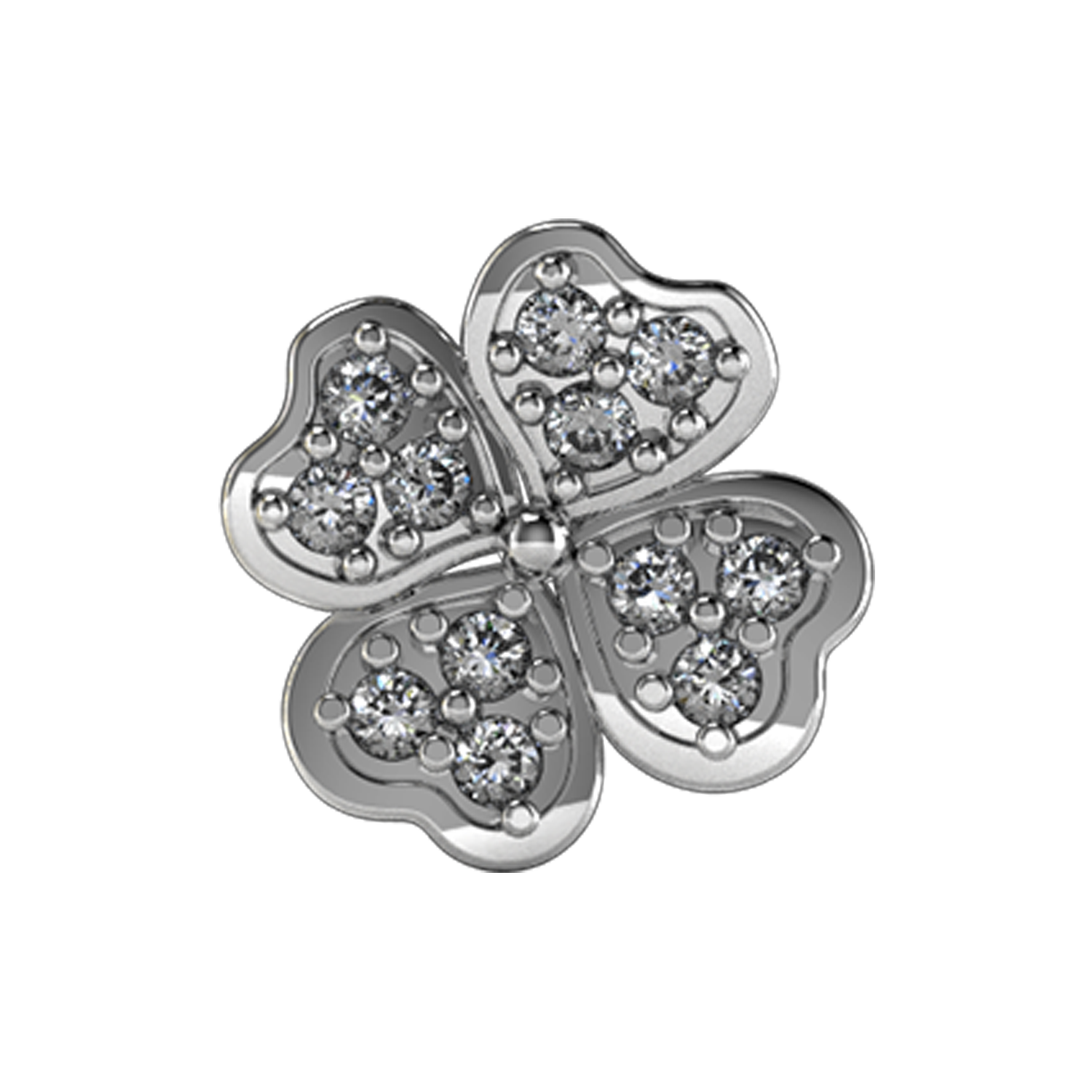 Slider Pave Clover Charm