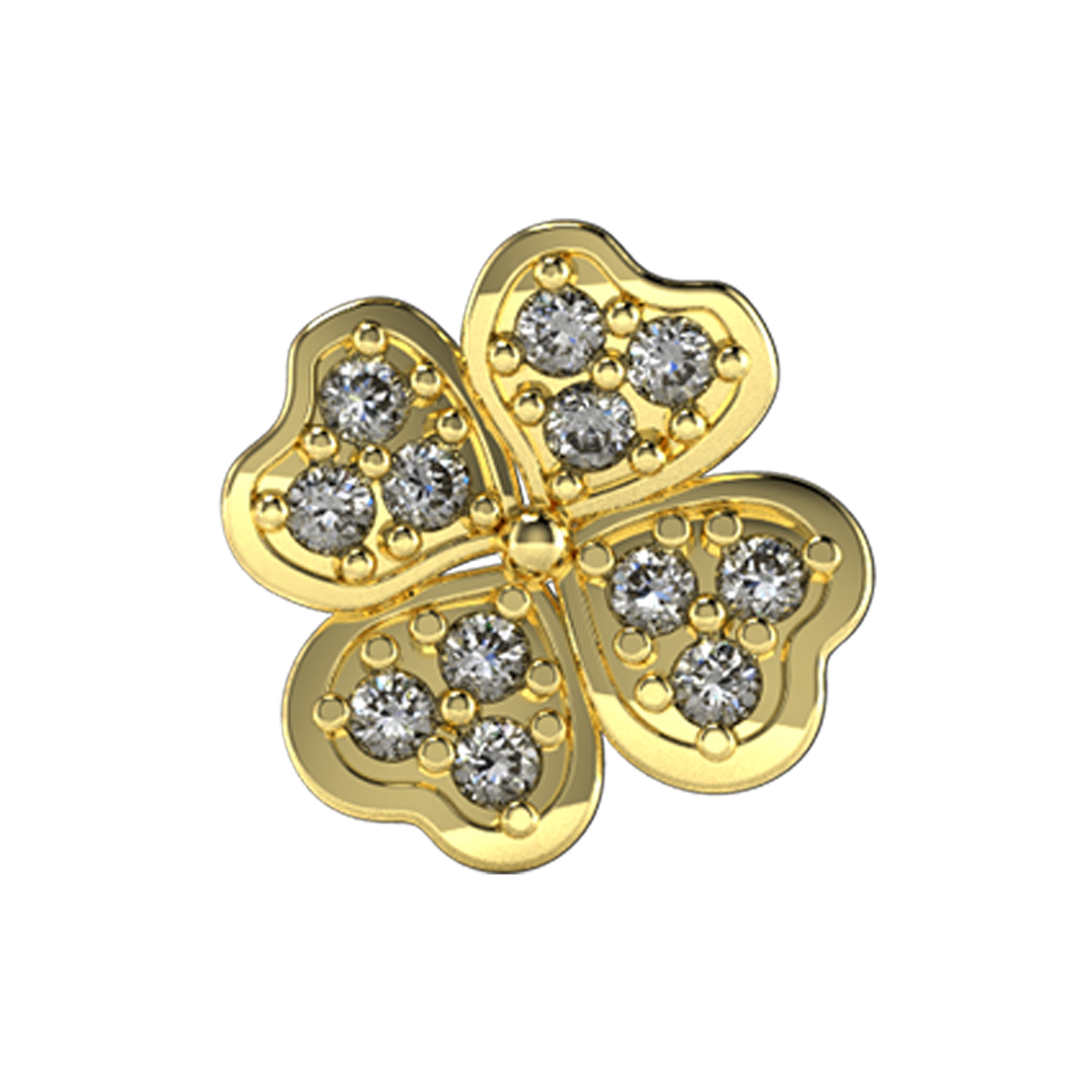 Slider Pave Clover Charm