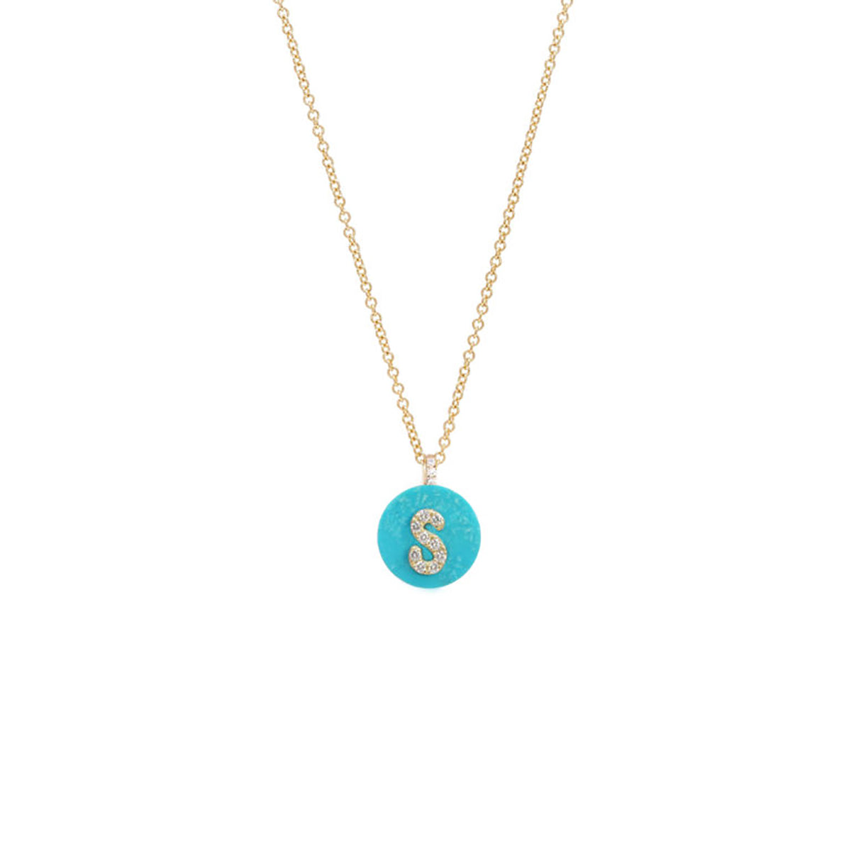 Coexist Initial Necklace on Gemstone