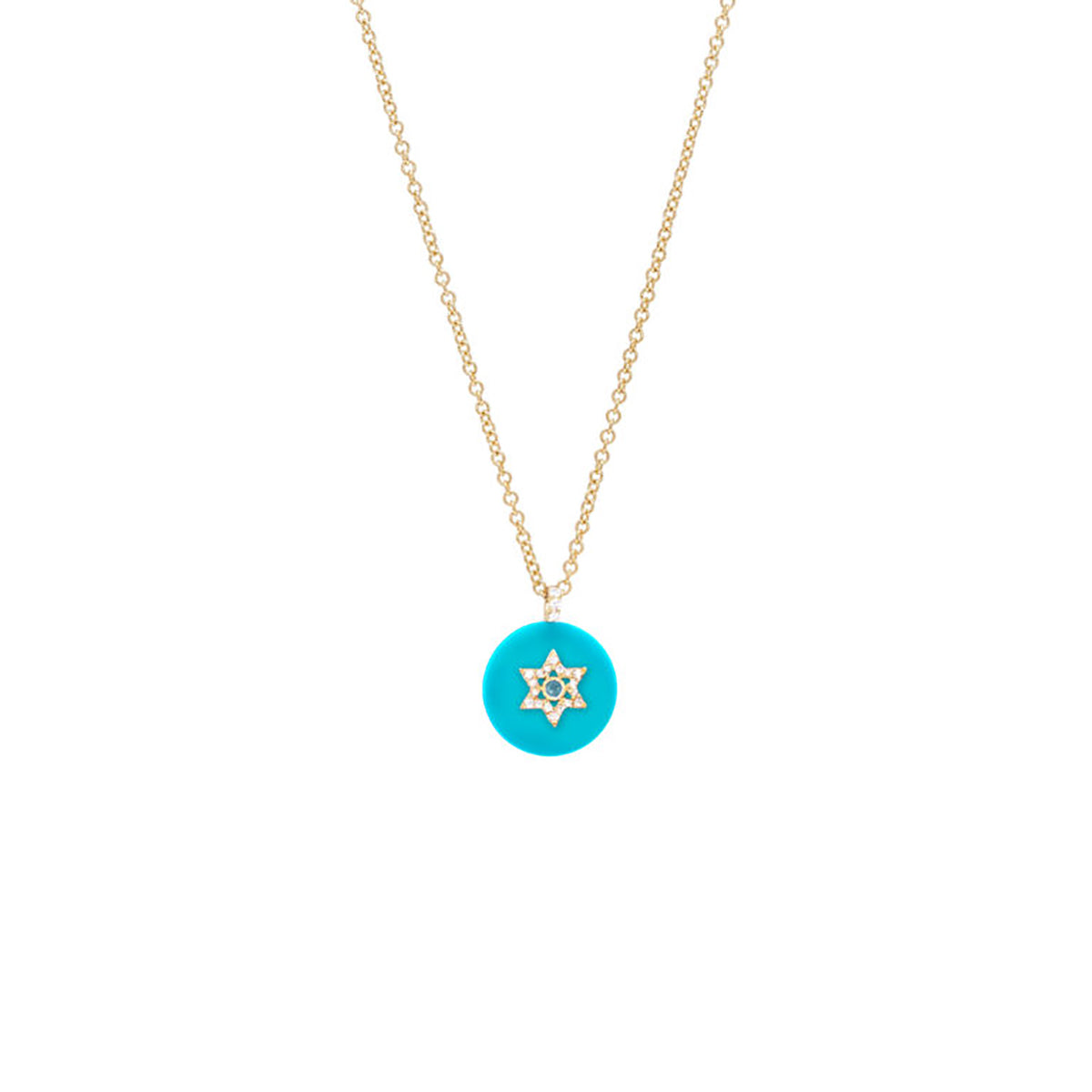 Coexist Star of David Necklace on Gemstone
