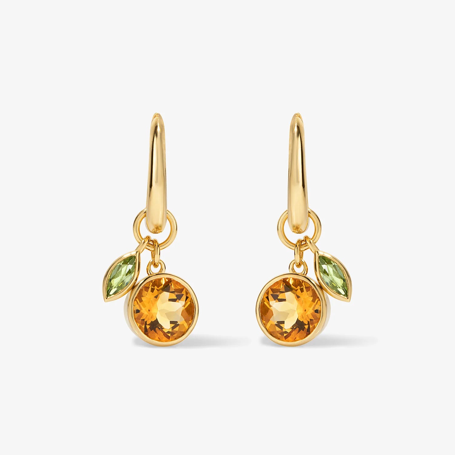 Vault Sale: Cocktail Orange Hoop Earrings in Vermeil